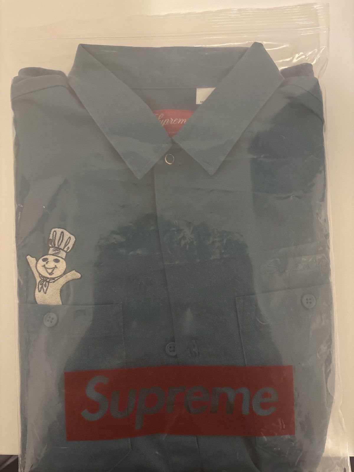 Supreme RARE Supreme X Pillsbury Doughboy Work shirt Size US M / EU 48-50 / 2 - 7 Thumbnail