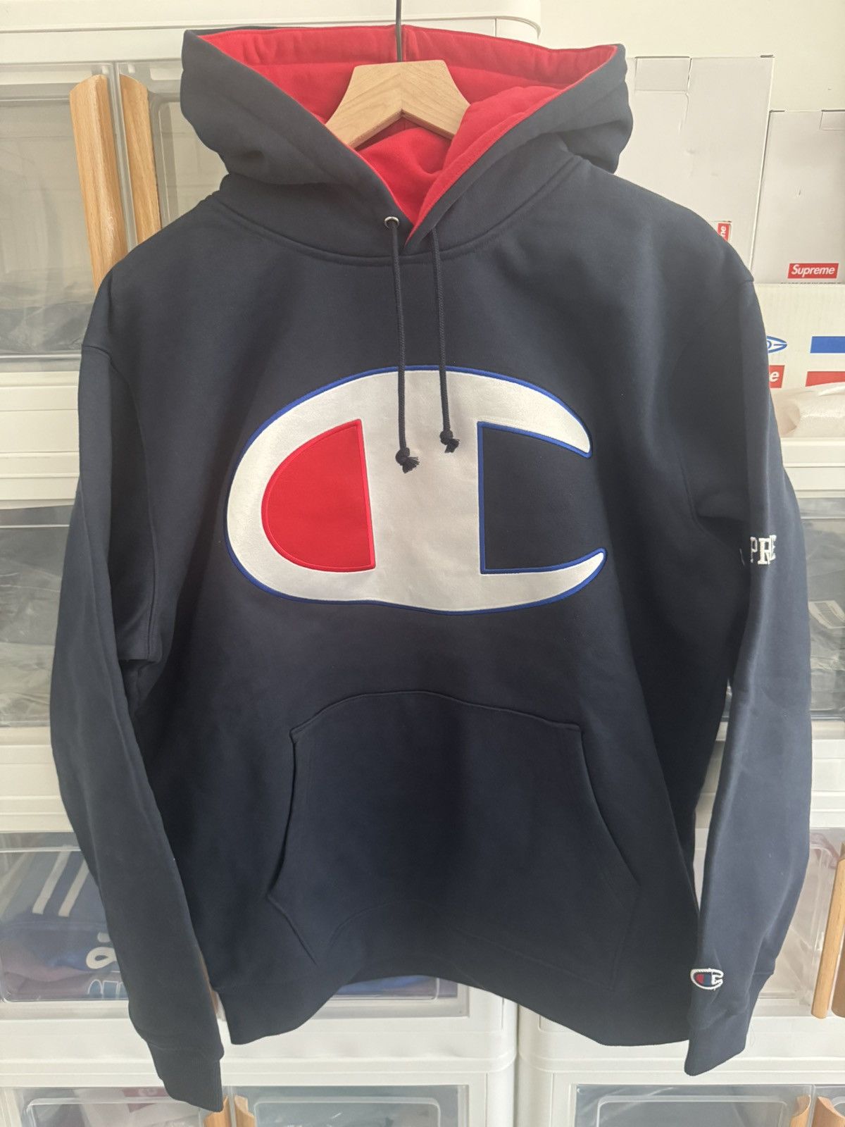 Supreme champion satin hoodie online