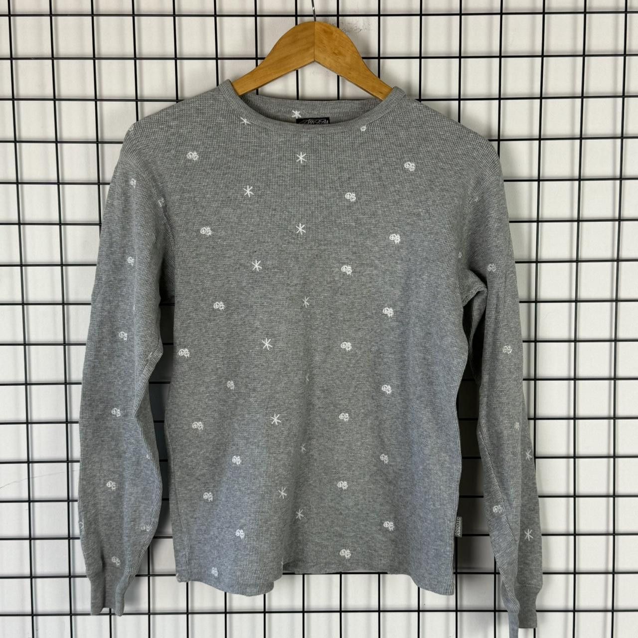Stussy Stussy Embroidered Logo Sweatshirt Grey Vintage Size US L / EU 52-54 / 3 - 1 Thumbnail
