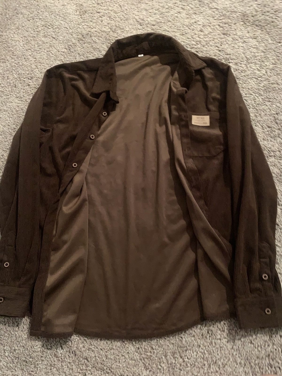 Vintage Corduroy Solid Shirt Coffee Brown Size US M / EU 48-50 / 2 - 7 Thumbnail