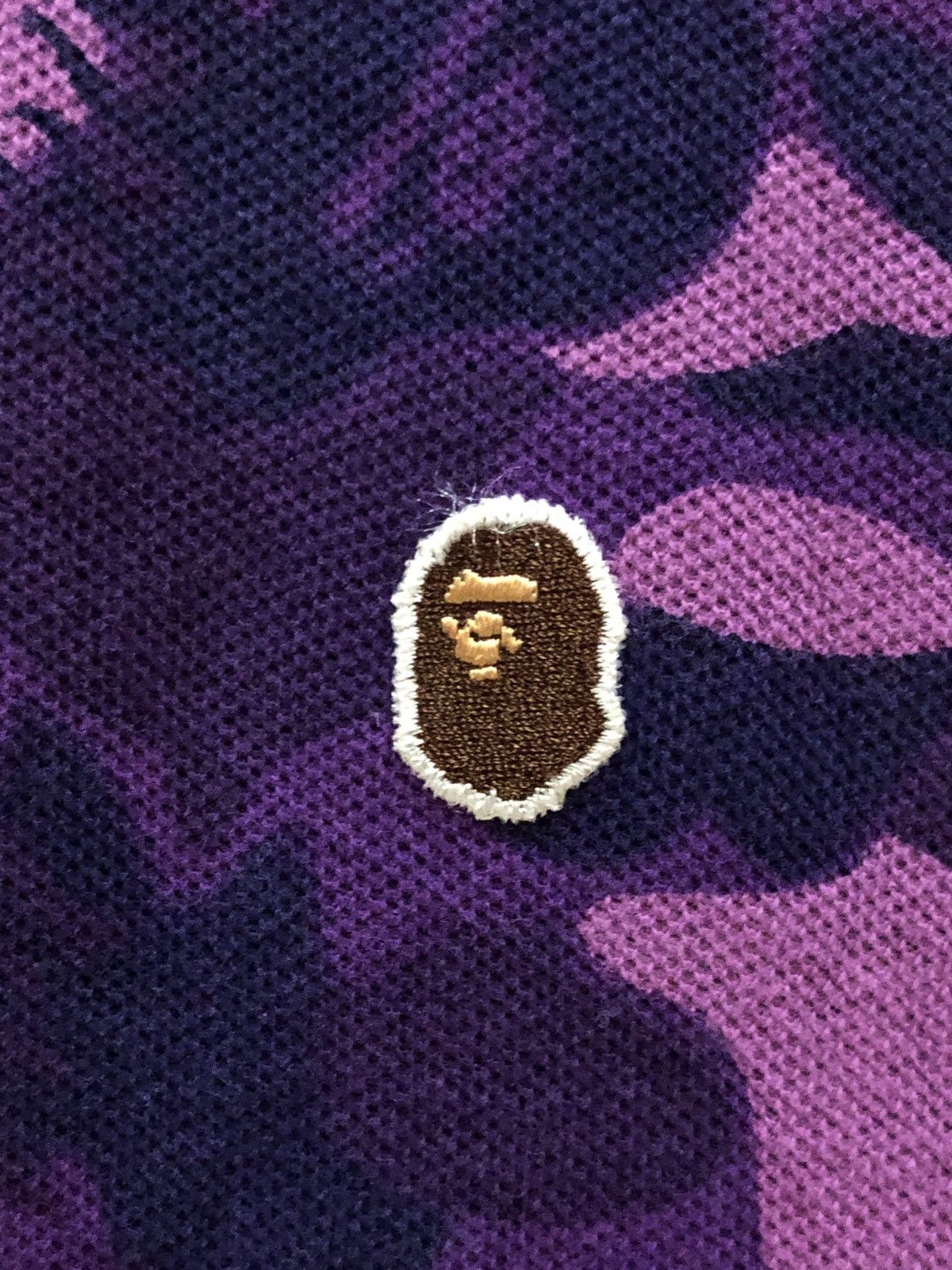 Bape BAPE Fire Camo Polo Shirts Purple Camo Flame A Bathing Ape Size US M / EU 48-50 / 2 - 5 Thumbnail