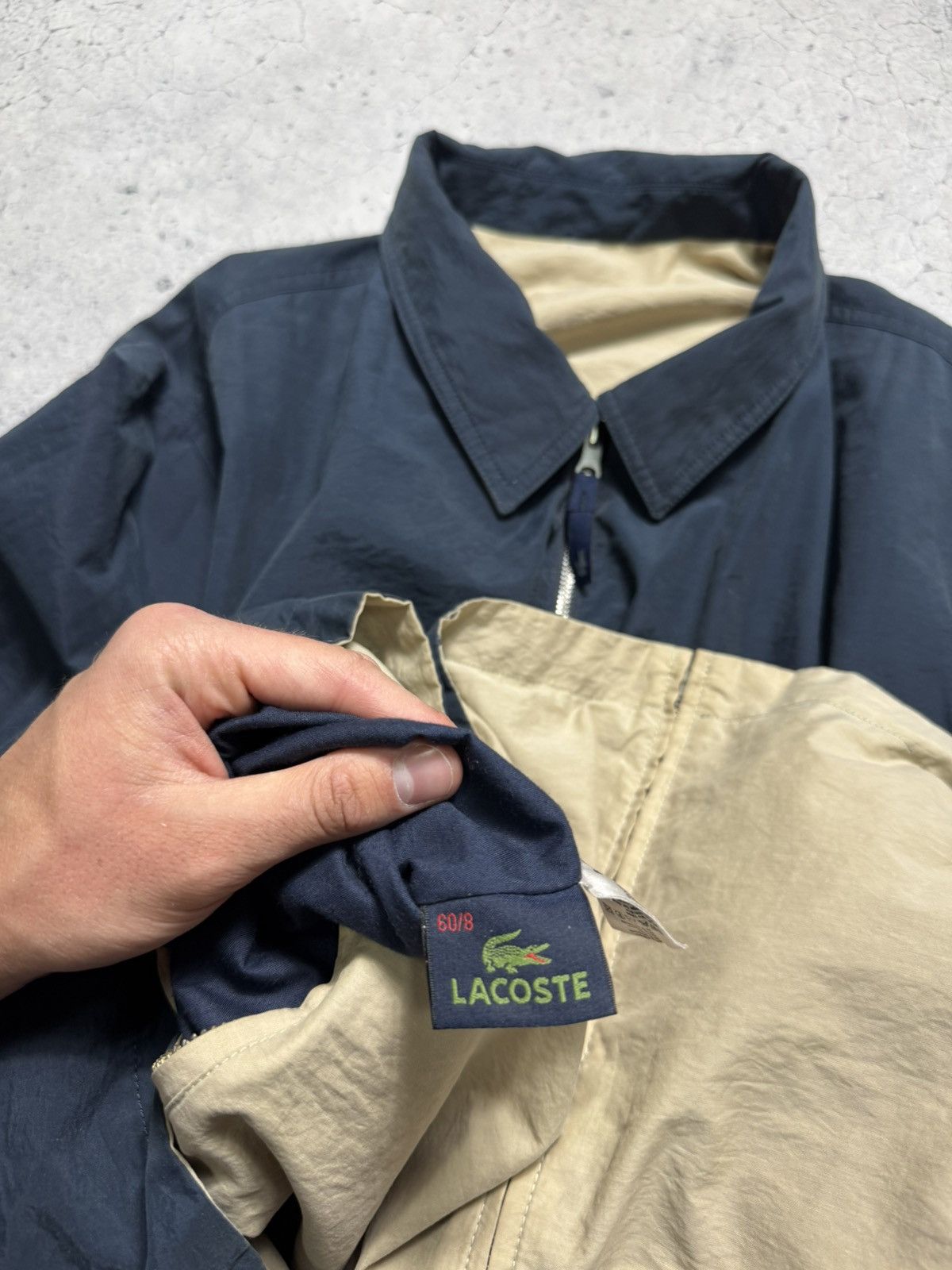 Lacoste Lacoste Vintage Overshot Reversible Jacket Beige Size US XL / EU 56 / 4 - 11 Thumbnail