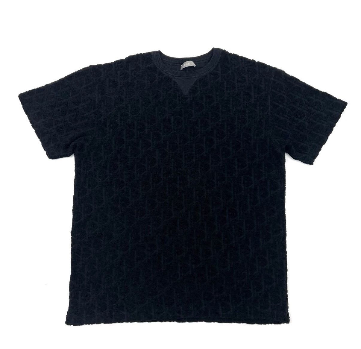 Dior Dior Black All-Over Monogram Logo Towel Short Sleeve K12 Size US S / EU 44-46 / 1 - 1 Thumbnail