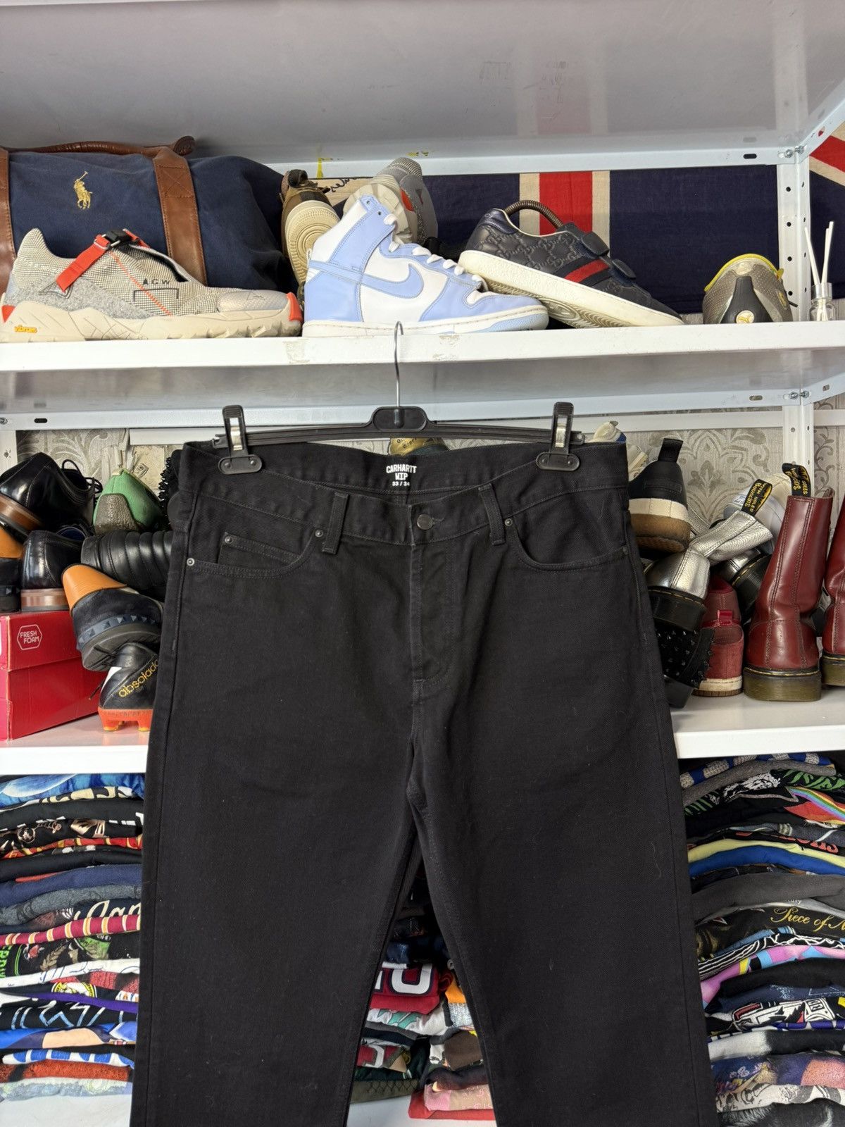 Carhartt Vintage Carhartt Wip Black Jeans Cargo Y2K Size US 34 / EU 50 - 19 Thumbnail