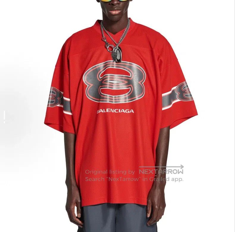 Balenciaga Balenciaga Double Ring Rugby 25 Short Sleeve Size US S / EU 44-46 / 1 - 7 Thumbnail