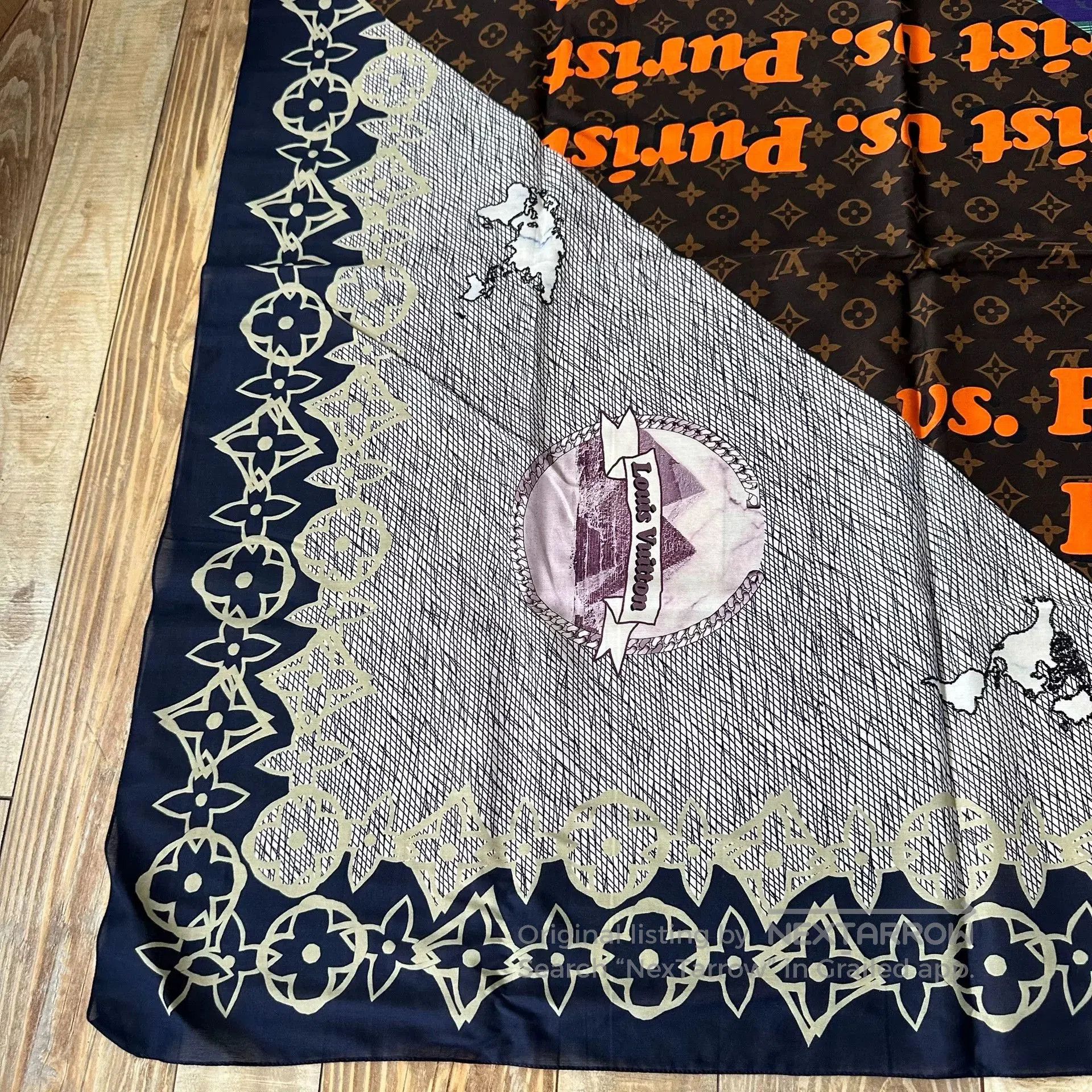 Louis Vuitton Louis Vuitton Virgil Slogan Triple Mask Scarf. Size ONE SIZE - 6 Thumbnail