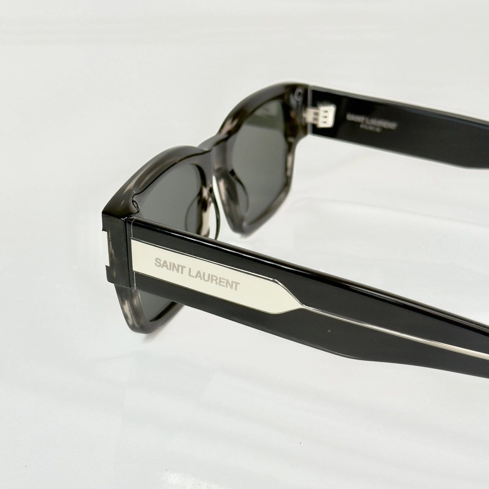 Yves Saint Laurent SAINT LAURENT Naked Wirecore 617 YSL SL617 004 Gray Sunglass Size ONE SIZE - 8 Thumbnail