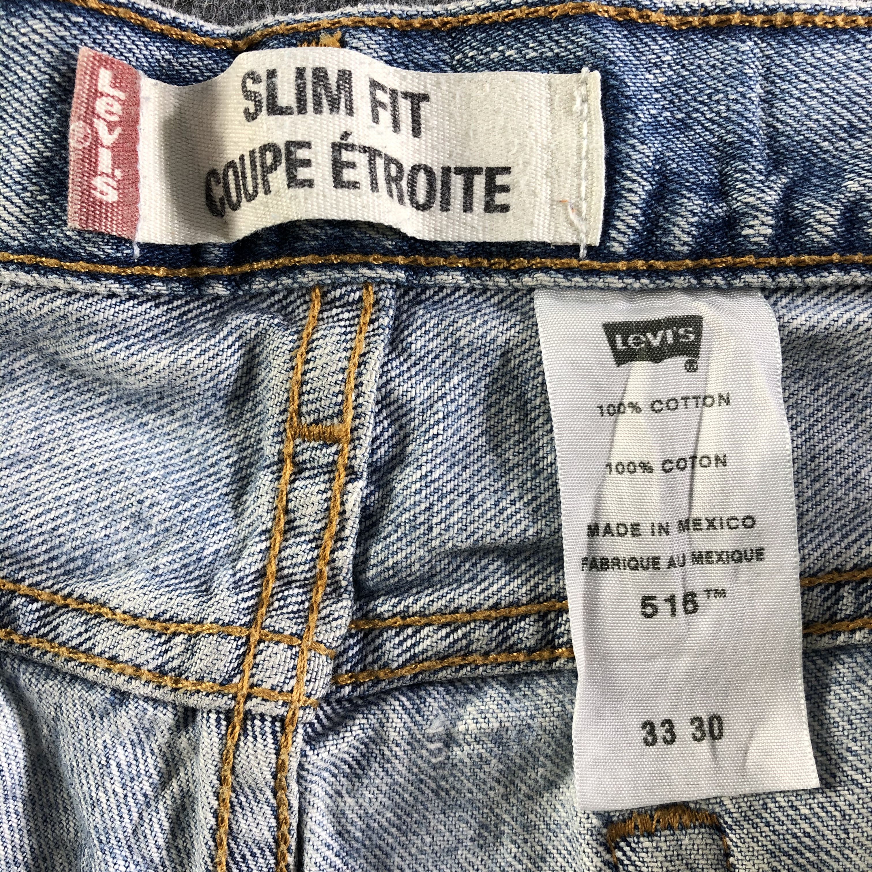 Levi's Vintage Blue Wash Levis 516 Jeans-J4497 Size US 32 / EU 48 - 10 Thumbnail