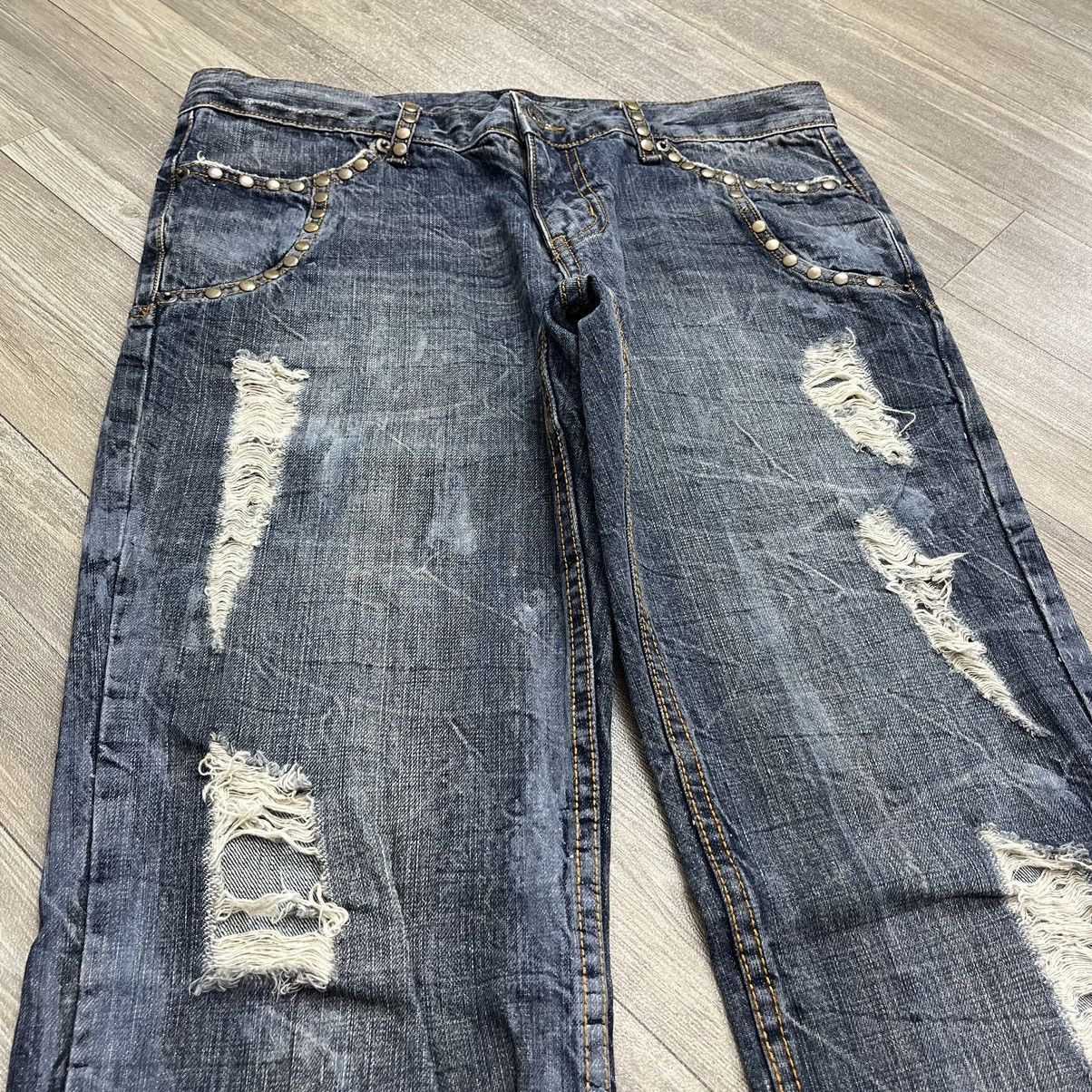 semanticdesign Y2K Semanticdesign Studded Distressed Flared Jeans BootCut Size US 31 - 4 Thumbnail