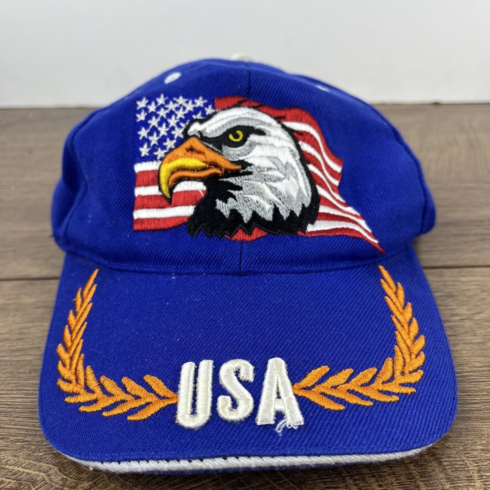 Other Bald Eagle Hat USA American Flag Hat Blue Adjustable Hat Blu Size ONE SIZE - 5 Thumbnail