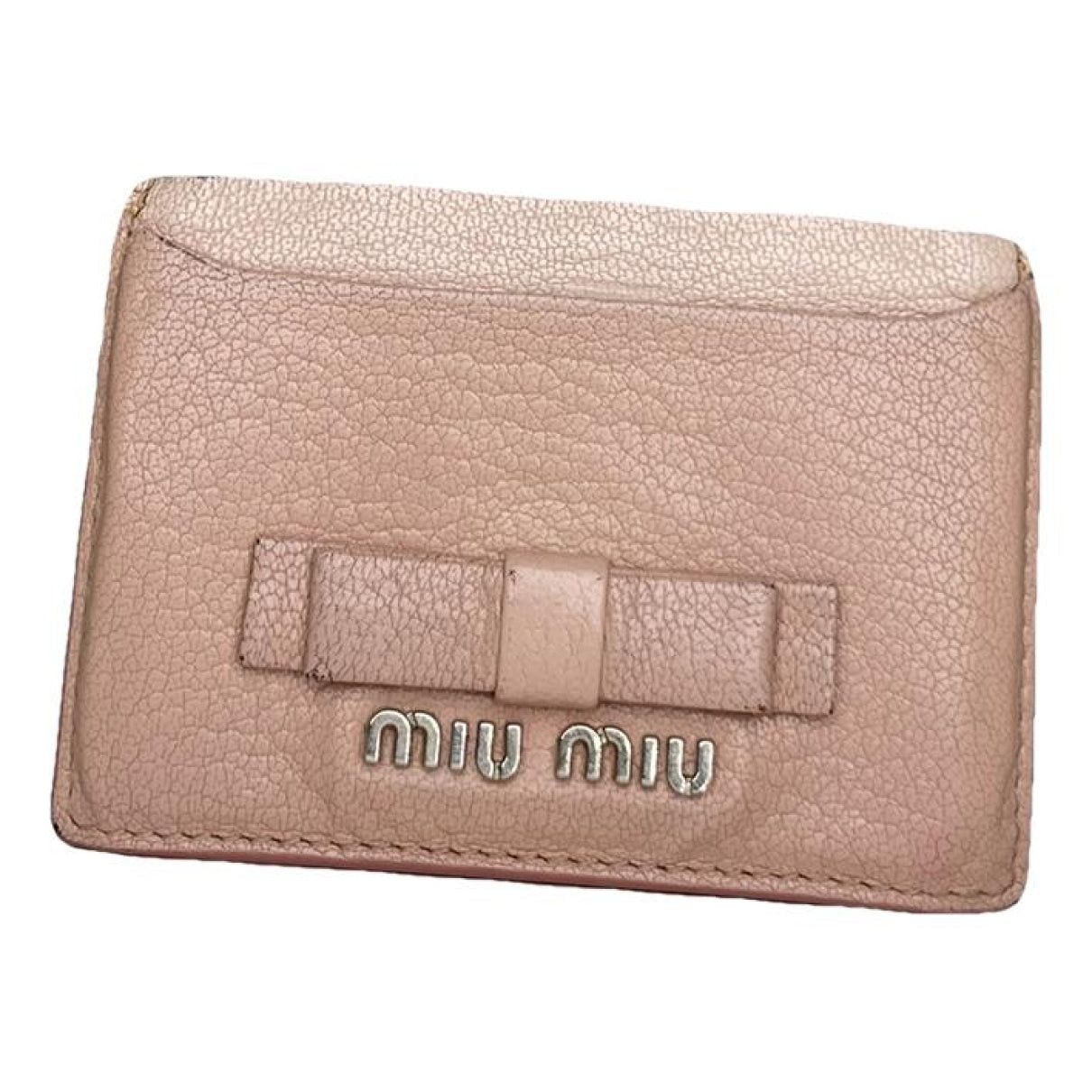 Miu Miu Pink Leather Purse Size ONE SIZE - 1 Thumbnail