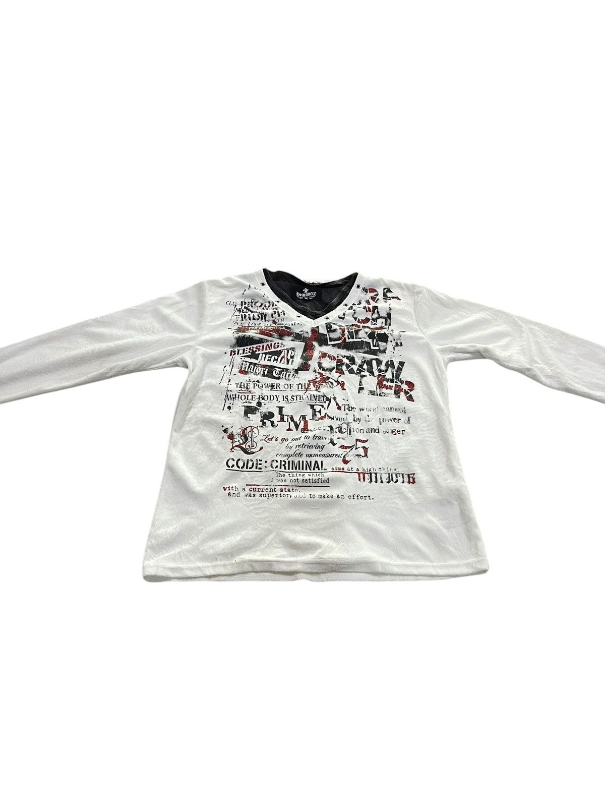 If Six Was Nine Vintage Y2K Beaumere Punk Long Sleeve Shirt Size US M / EU 48-50 / 2 - 1 Thumbnail
