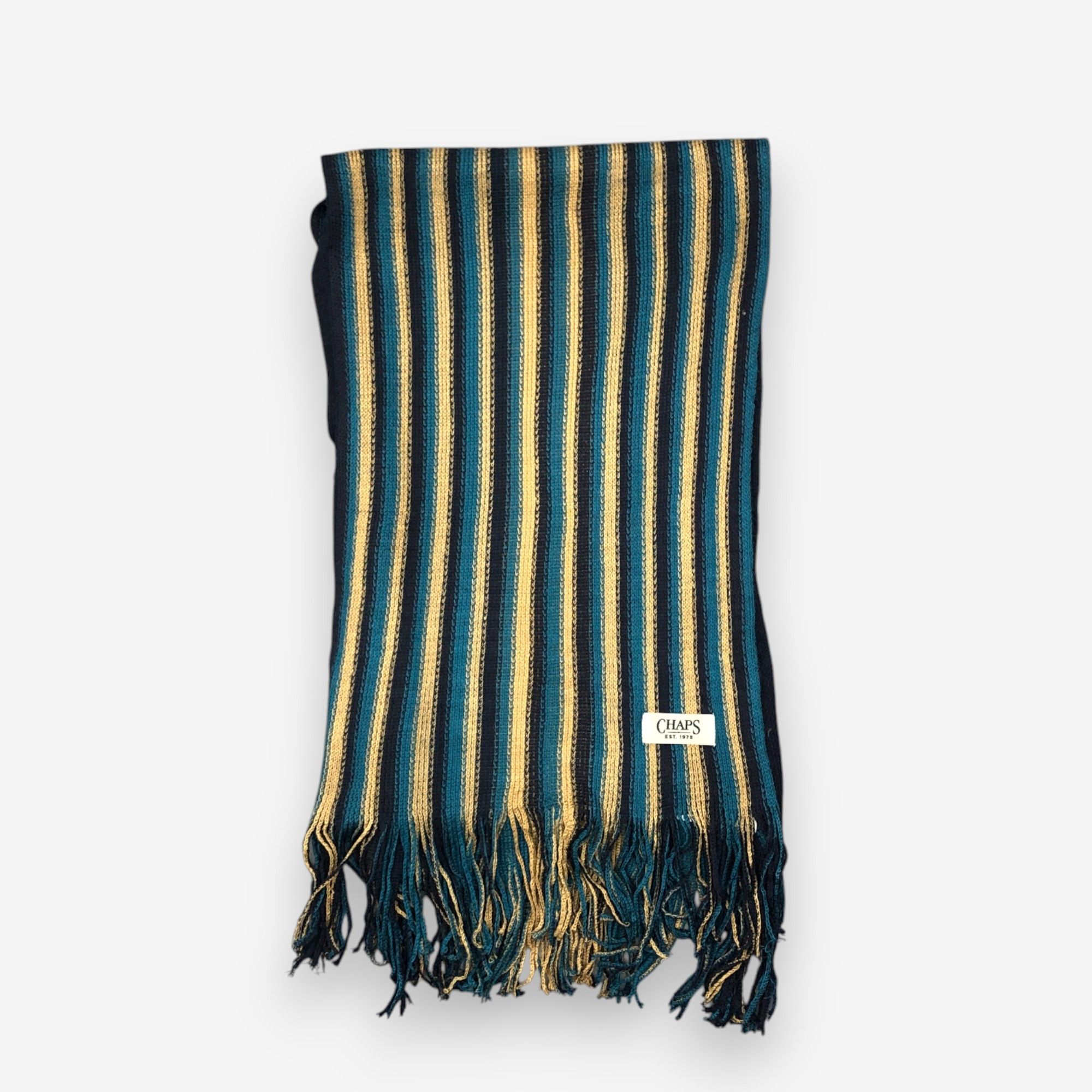Chaps Vintage Chaps Scarf Muffler Wool Ribbed Knit Scarves Size ONE SIZE - 2 Thumbnail
