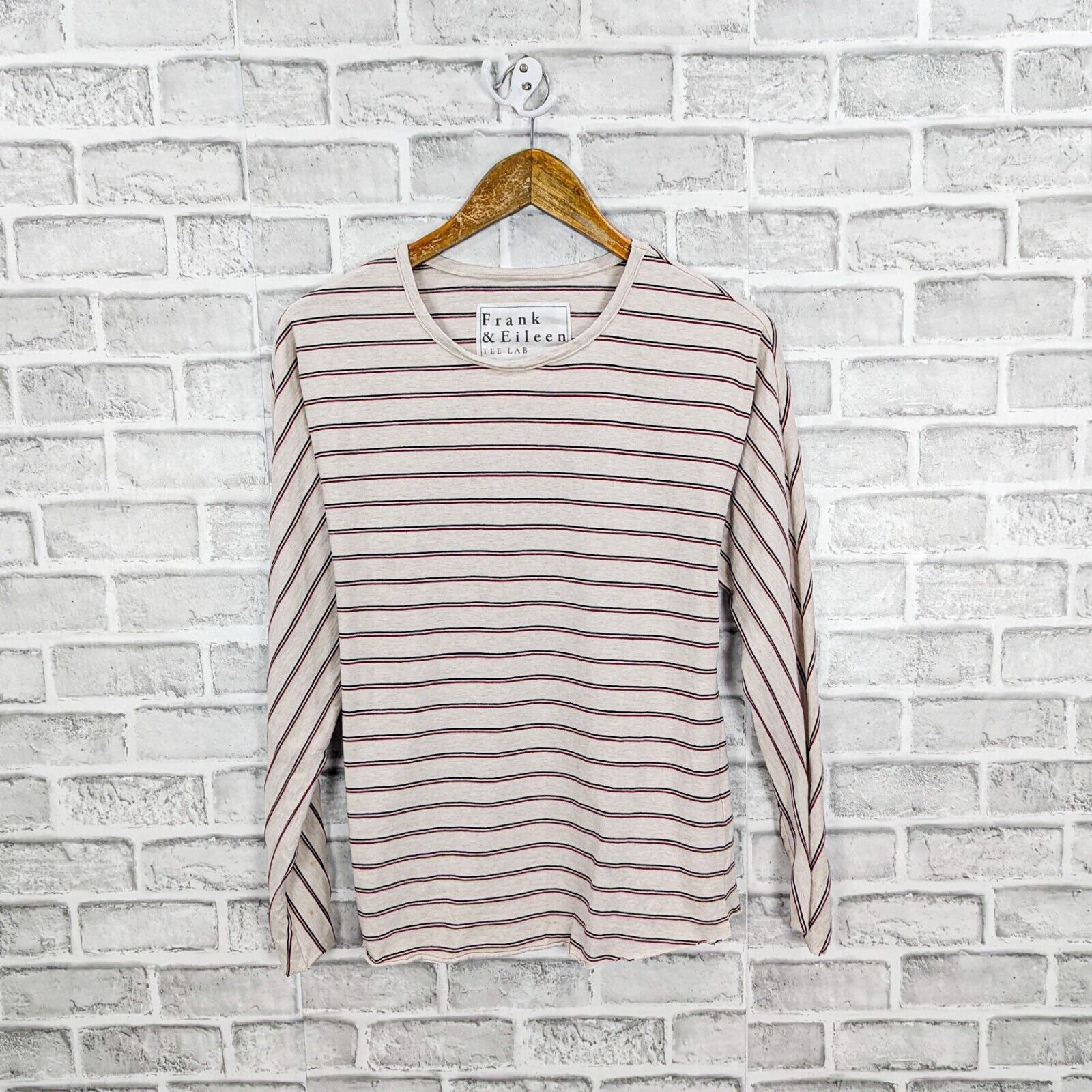 Frank & Eileen Frank & Eileen TEE LAB Continuous Sleeve Tee Oatmeal Stripe Size S / US 4 / IT 40 - 10 Thumbnail