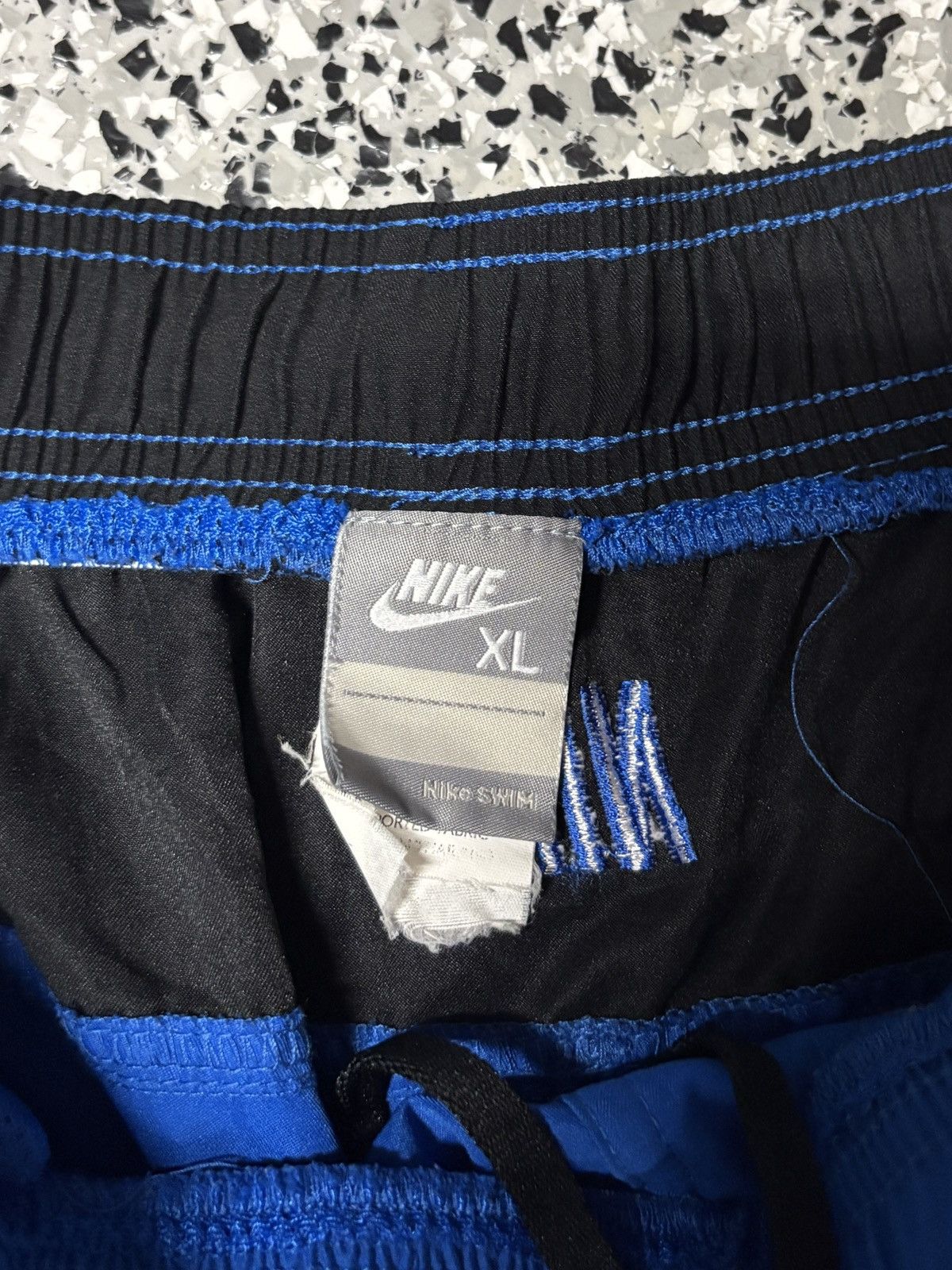 Nike Vintage 2000s Nike Blue/Black Nylon Swim Shorts Size XL Size US 36 / EU 52 - 3 Thumbnail