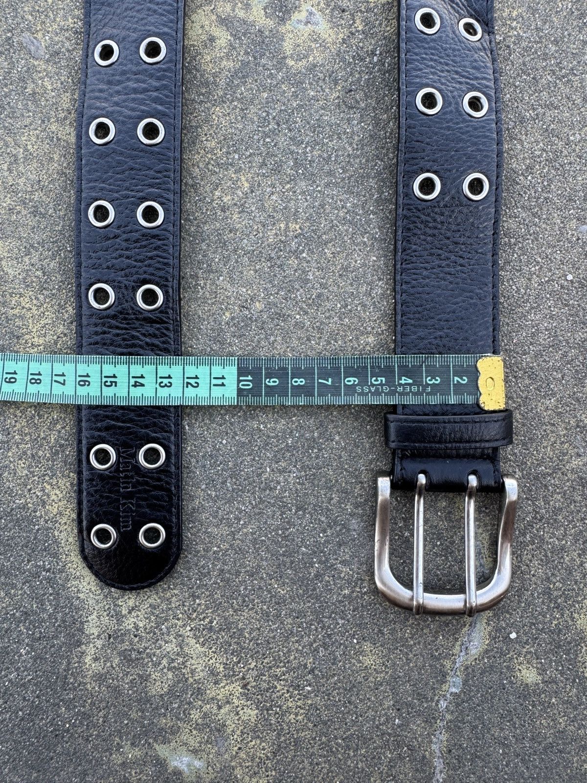 Japanese Brand Studed Leather Belt With Two Prong Design Size ONE SIZE - 3 Thumbnail