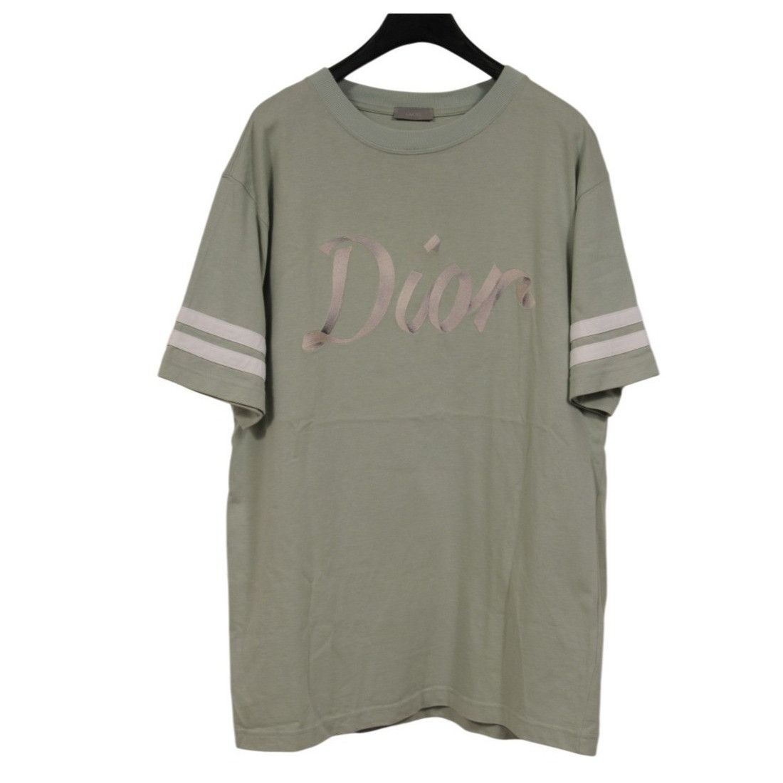 Dior 47 Logo T Shirt Mint Green Grey Cotton Size US M / EU 48-50 / 2 - 1 Thumbnail