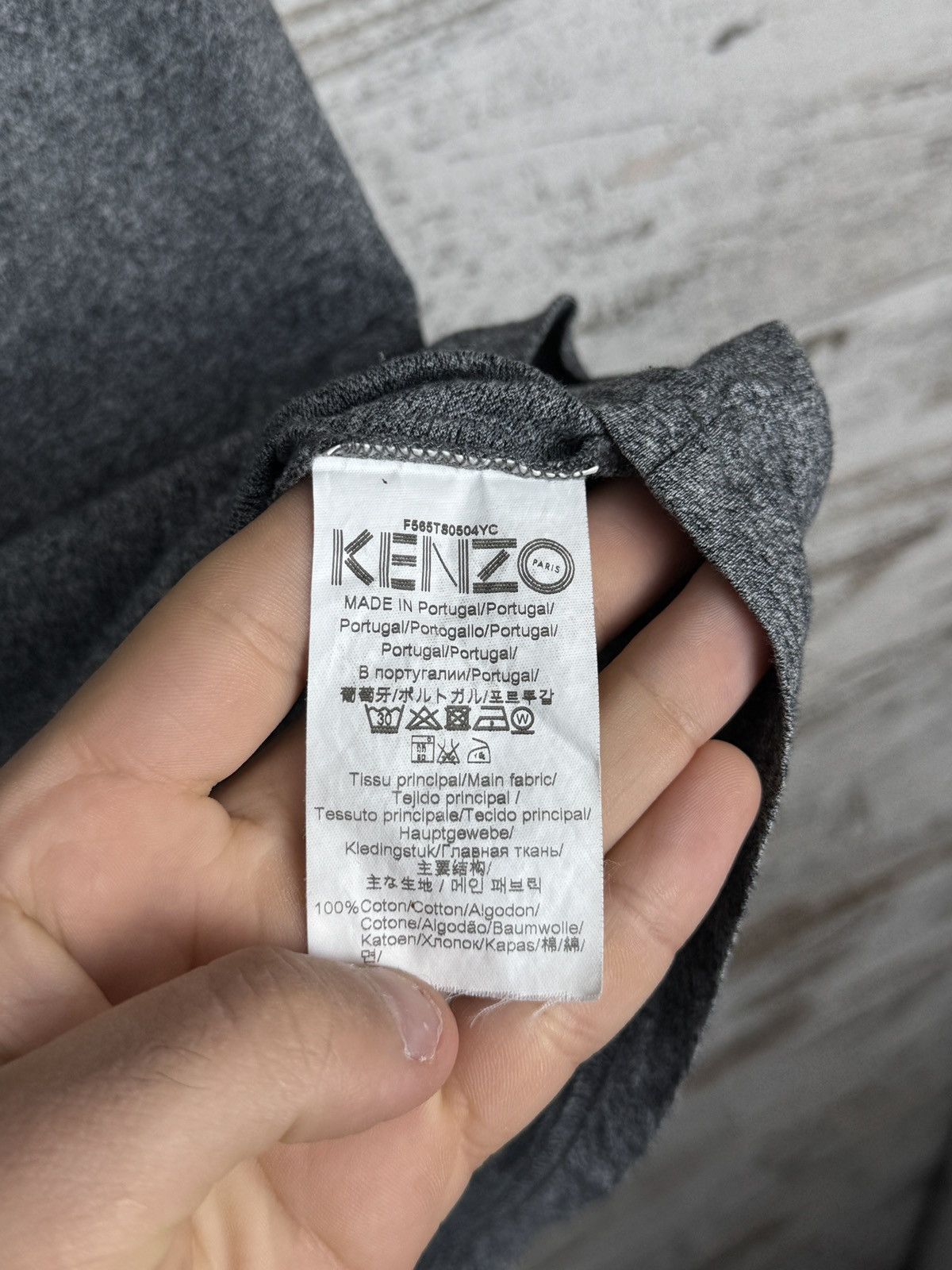 Kenzo Mens Vintage Kenzo tiger T-shirt luxury tee gray big logo Size US M / EU 48-50 / 2 - 6 Thumbnail