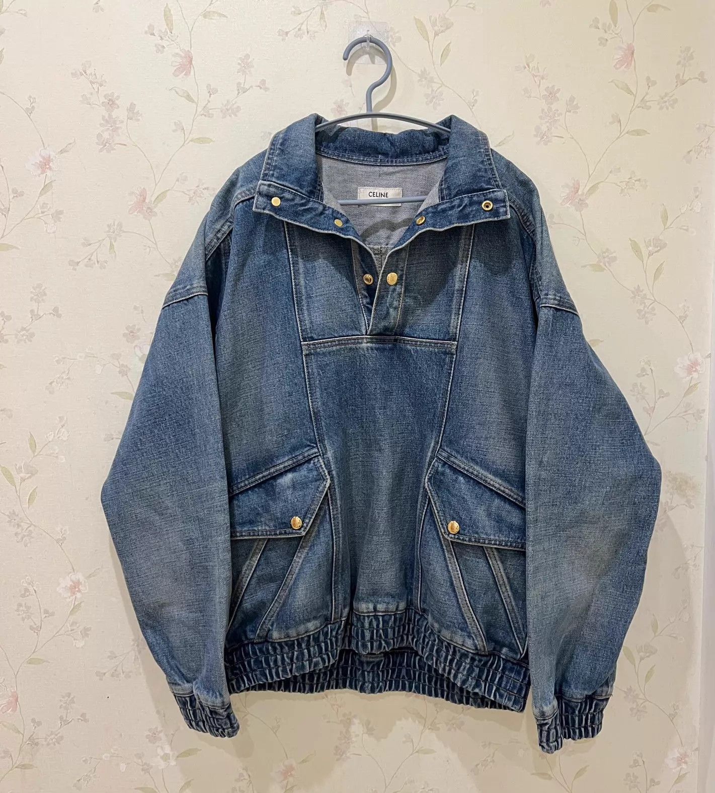 Celine Celine Washed Blue Oversized Denim Jacket S 99 New Size S / US 4 / IT 40 - 1 Thumbnail