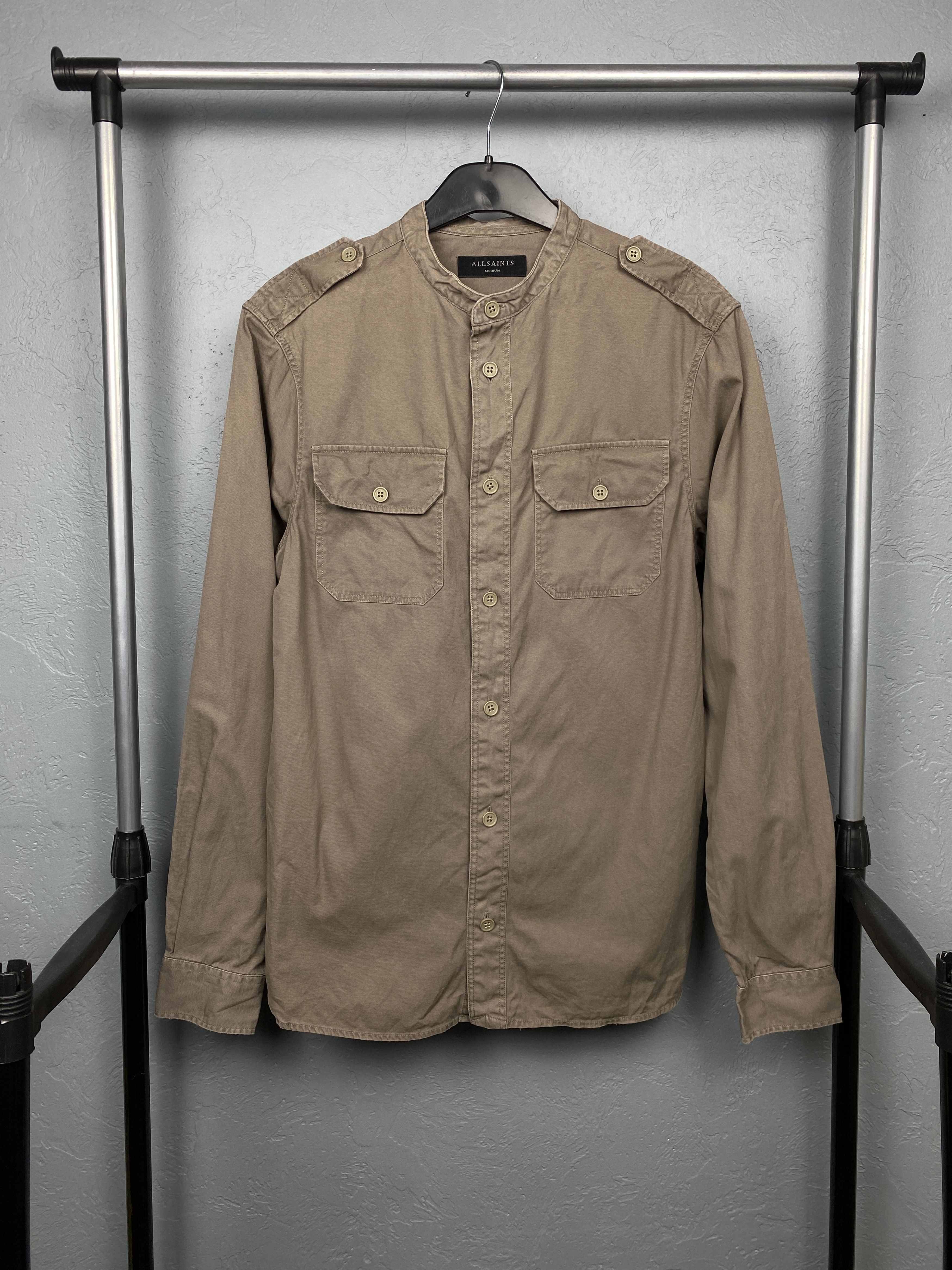 Allsaints Allsaints Vintage Mens Colarless Privateer LS Shirt Size US M / EU 48-50 / 2 - 1 Thumbnail