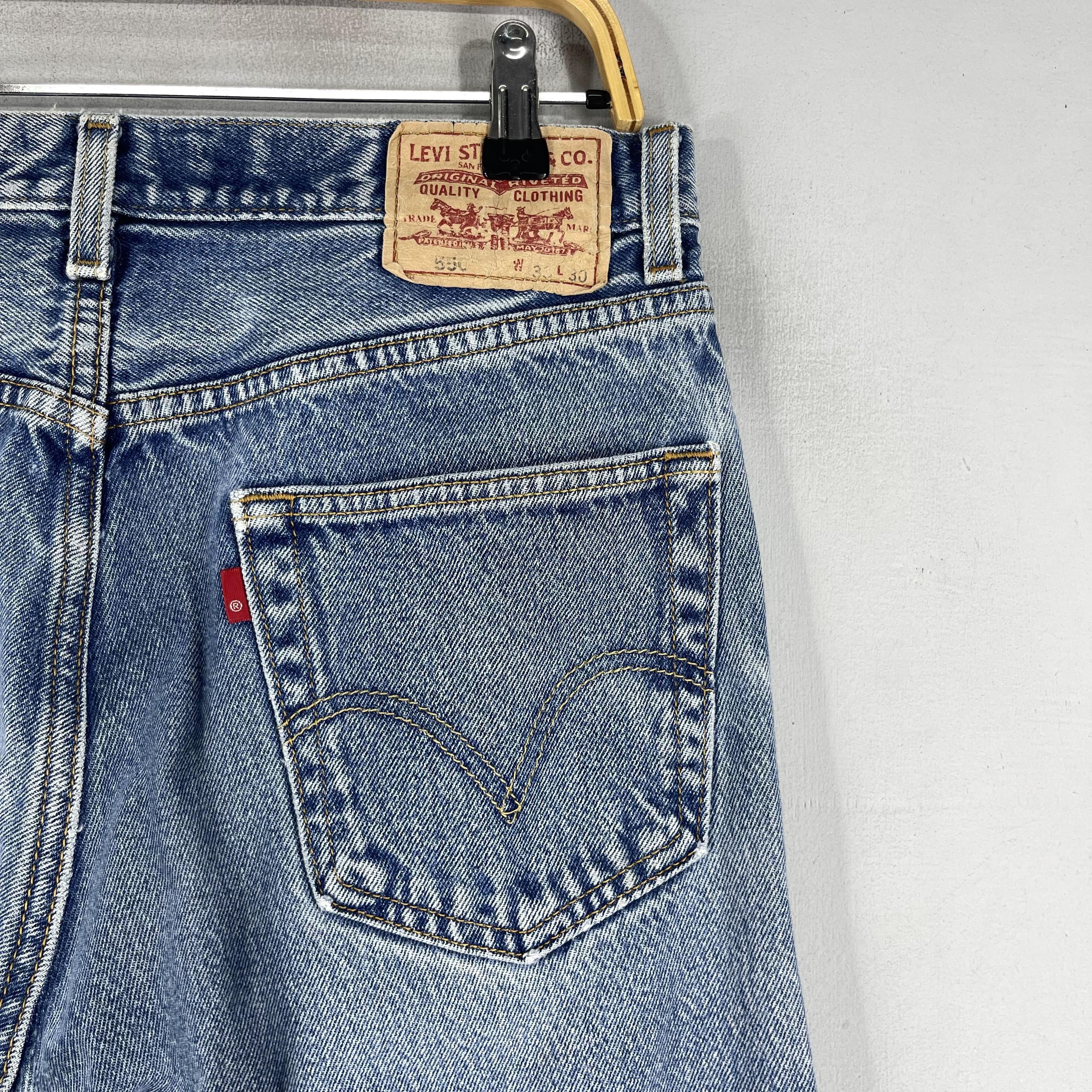 Levi's × Vintage Size 32 Vintage Levis 550 Distressed Medium Washed Jeans Size US 32 / EU 48 - 10 Thumbnail