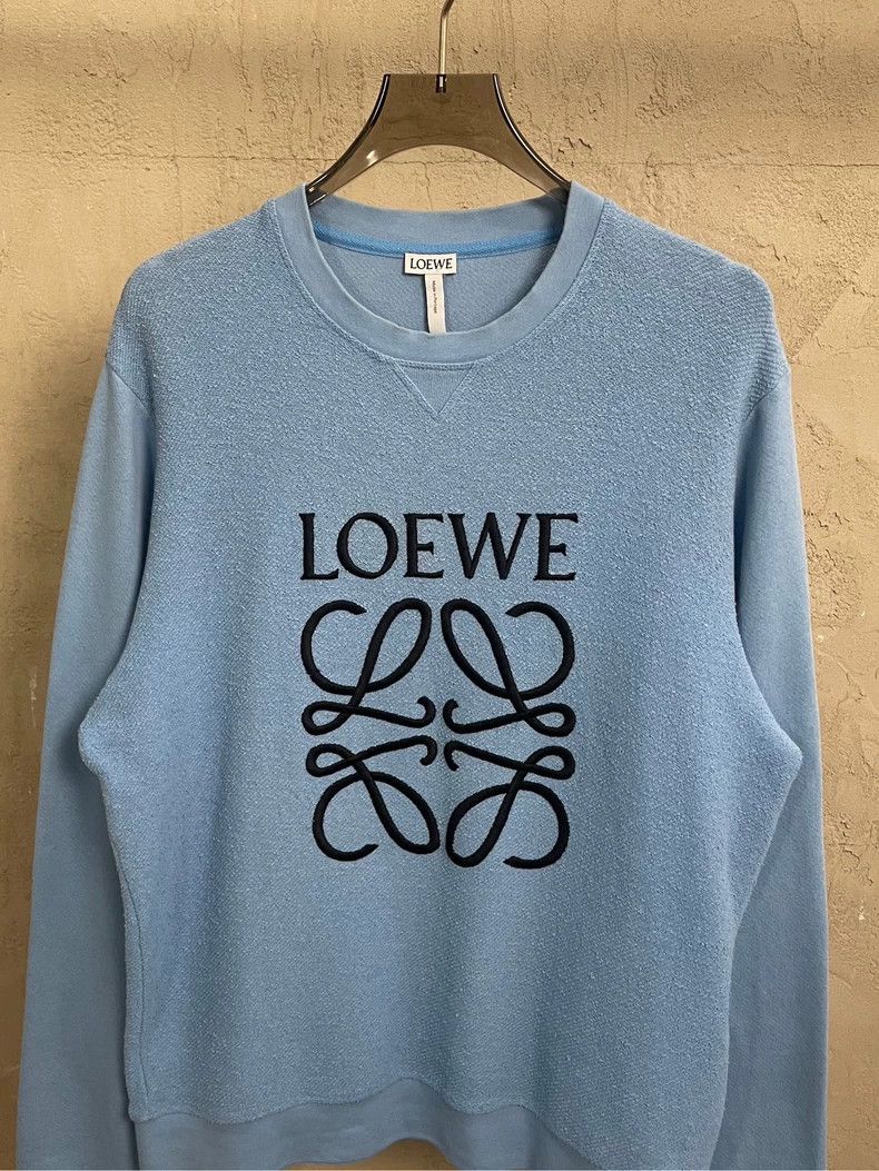 Loewe Loewe Sky-blue embroidered Logo reverse-wearing round neck Size M / US 6-8 / IT 42-44 - 5 Thumbnail