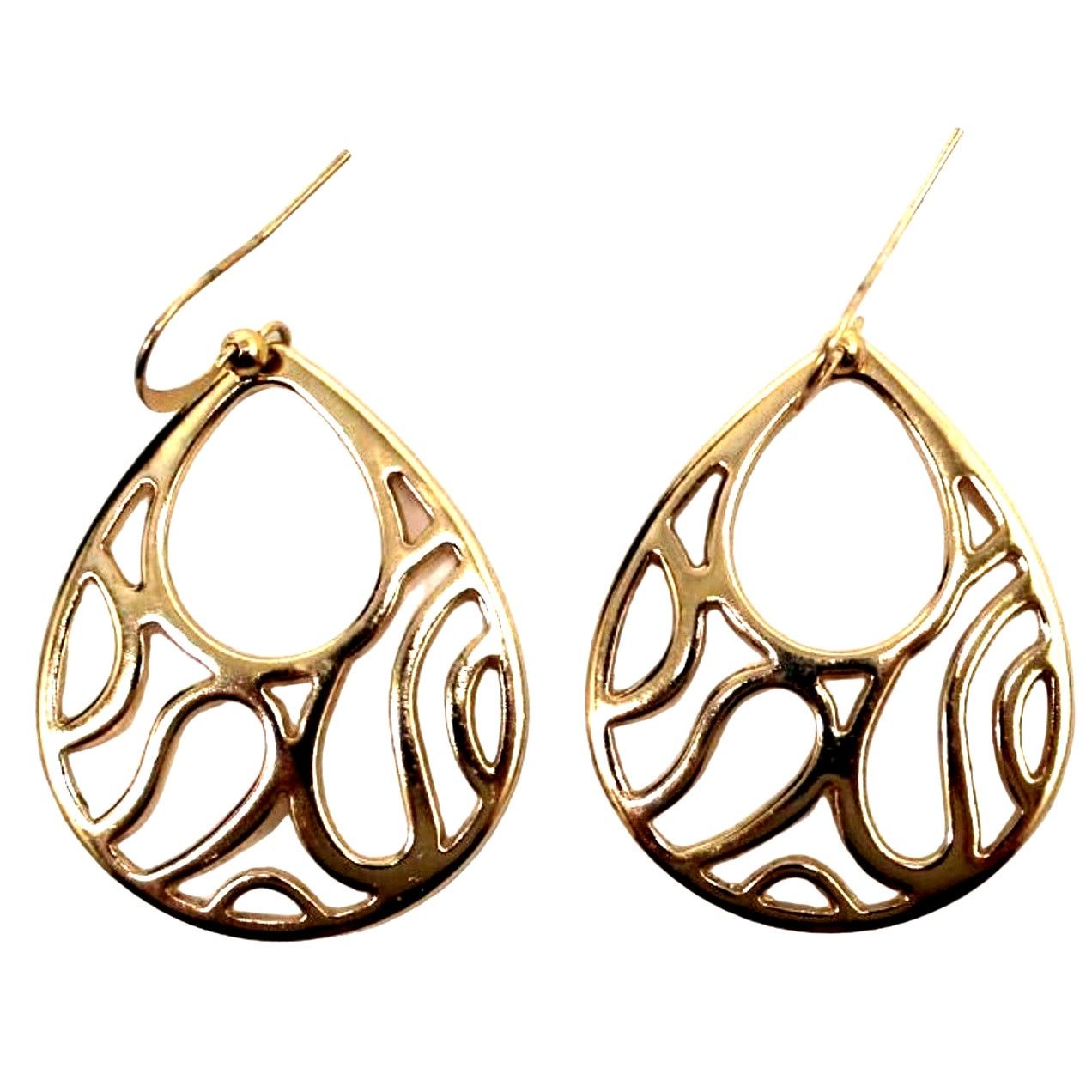 Other Open Design Dangle Earrings • Goldtone •Classic & Simple •2" Size ONE SIZE - 1 Thumbnail
