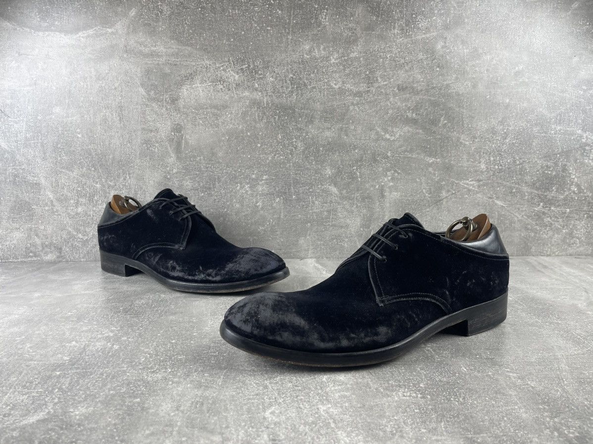 Jo Ghost Jo Ghost Avant Garde Distressed Velvet Derby Shoes Black Size US 12 / EU 45 - 4 Thumbnail