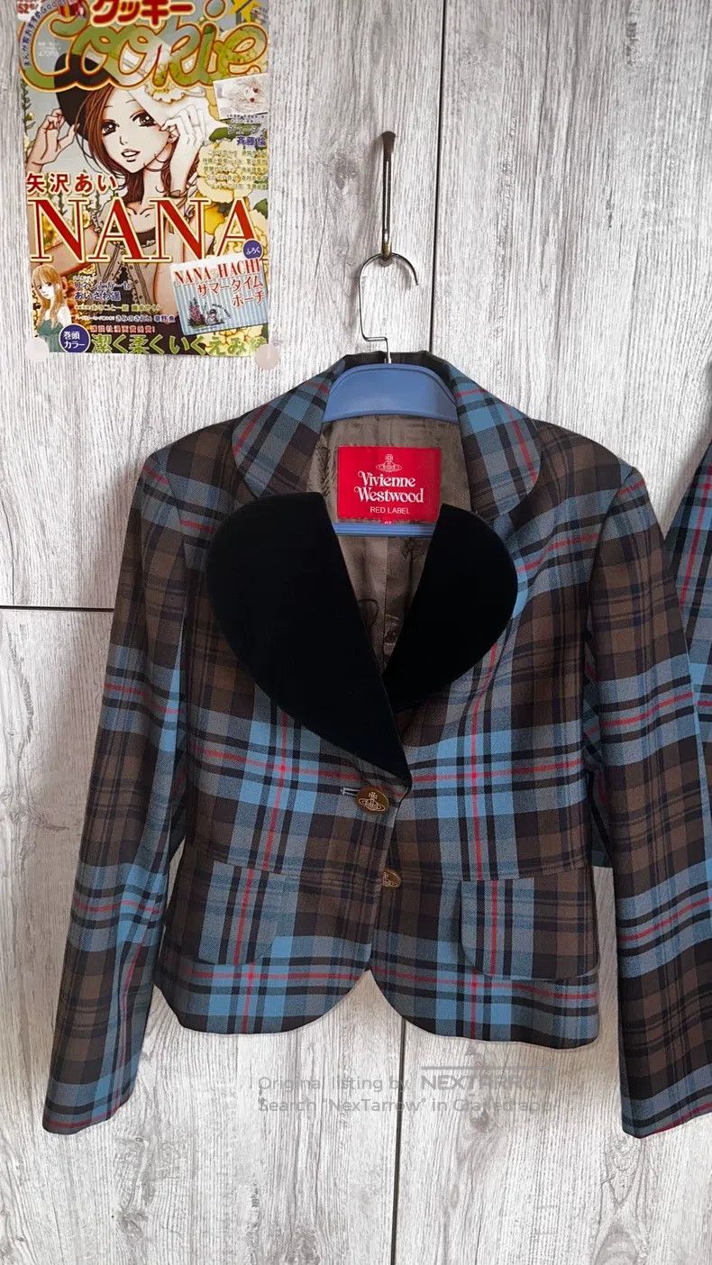 Vivienne Westwood Vivienne Westwood Blue and Brown Plaid Heart Neck Set Size M / US 6-8 / IT 42-44 - 2 Thumbnail