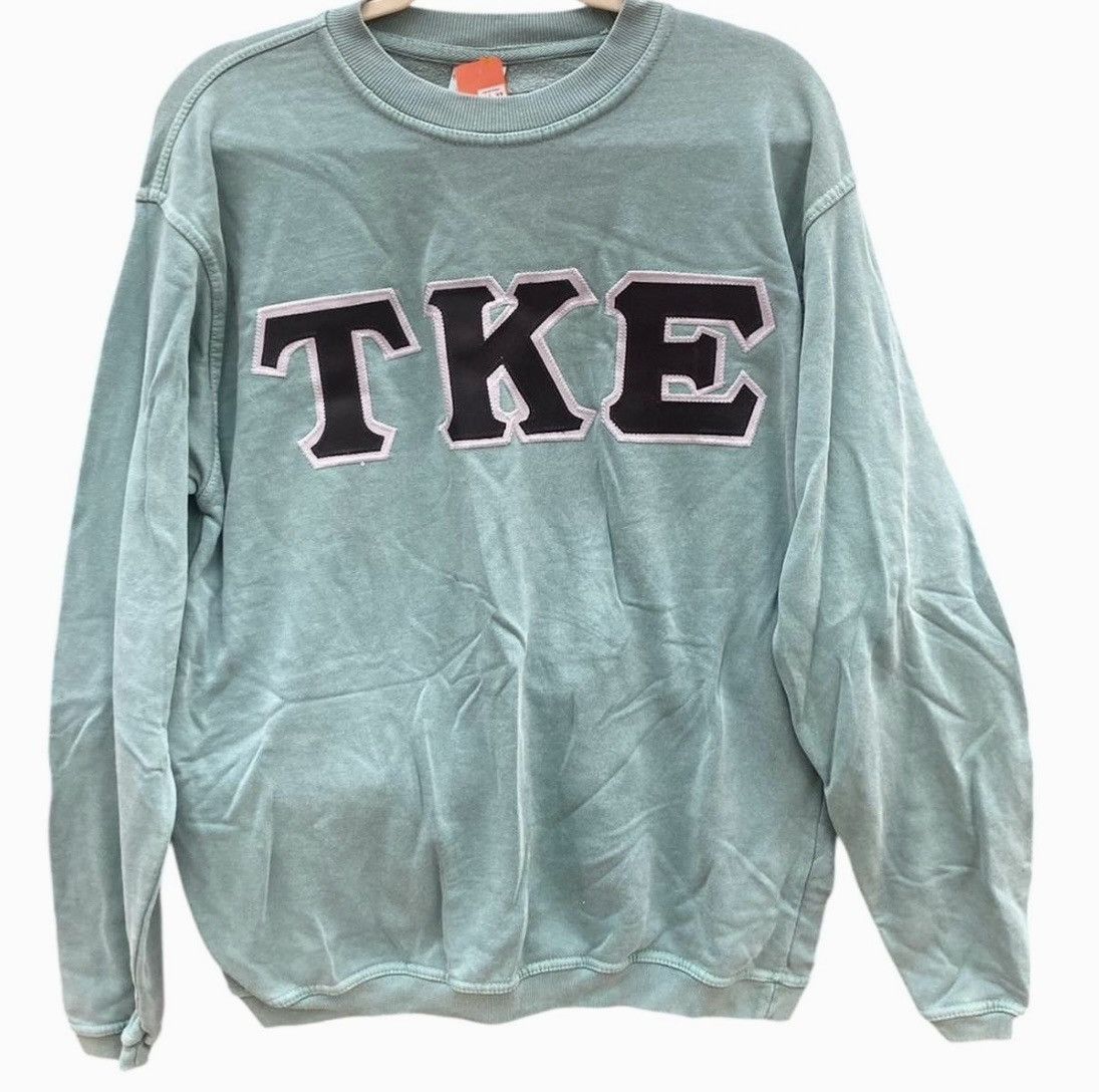 Comfort Colors TKE Frat Crewneck Sweatshirt Mint Green Size L Stitched Size US L / EU 52-54 / 3 - 1 Thumbnail
