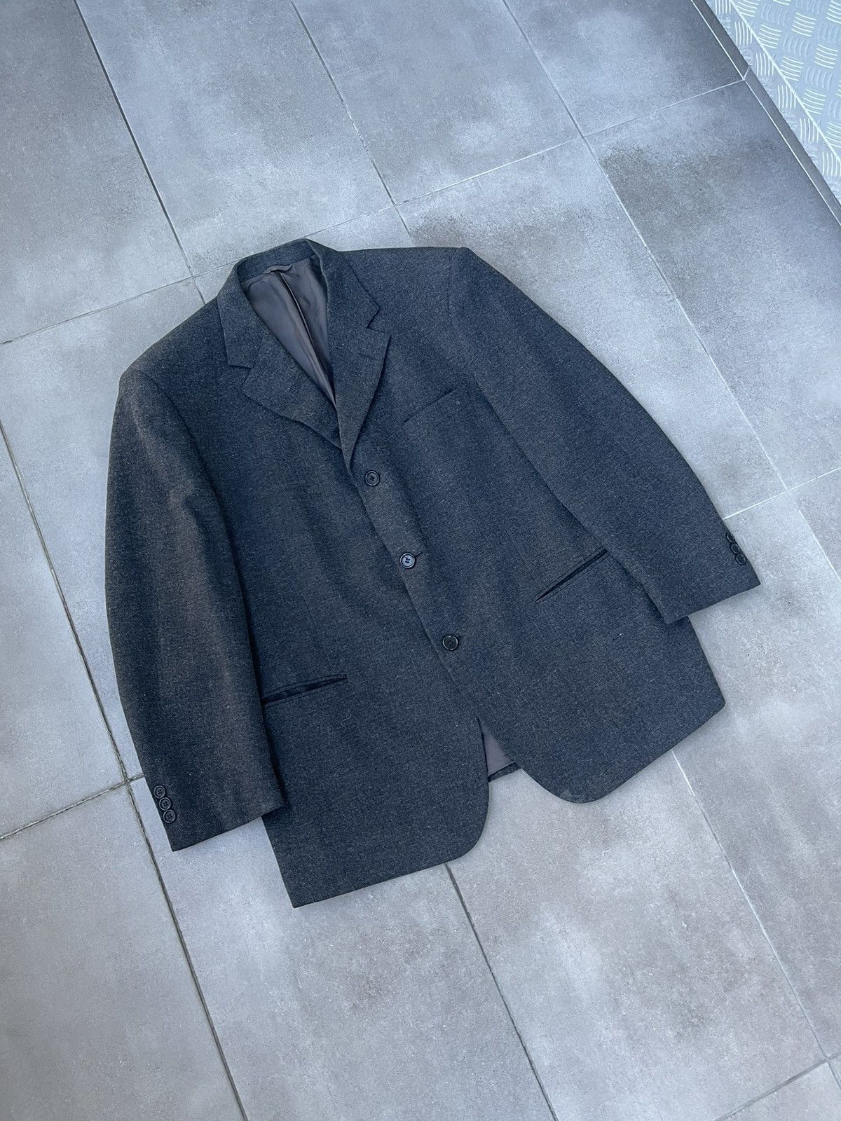 Cerruti 1881 Archive Cerruti 1881 Dark Grey Wool Blazer Size US L / EU 52-54 / 3 - 9 Thumbnail