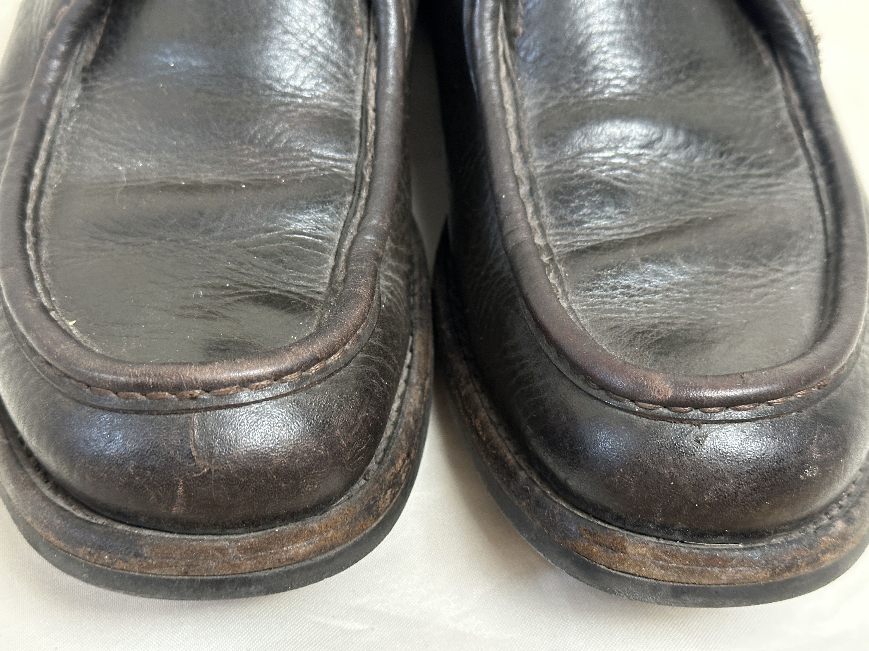 Prada Prada dark brown pebble grain leather moc-toe lace-up Size US 10 / EU 43 - 3 Thumbnail