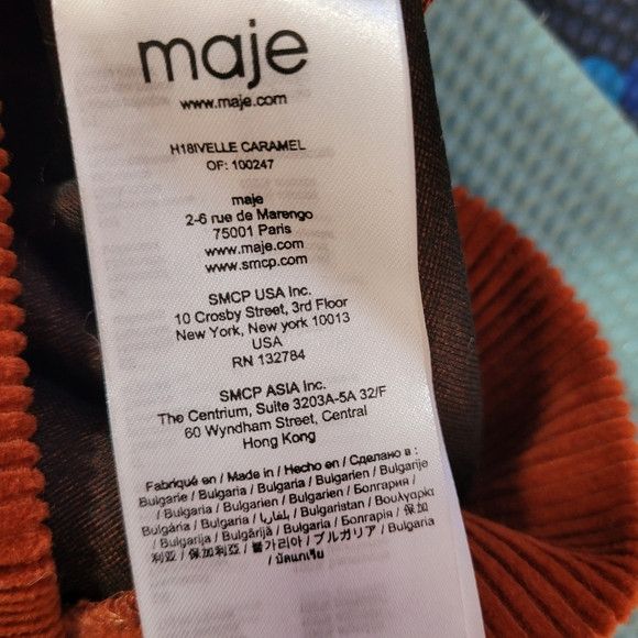 Maje Maje Velvet Corduroy High Rise Orange Brown Shorts - 34 Size 24" / US 00 / IT 34 - 6 Thumbnail
