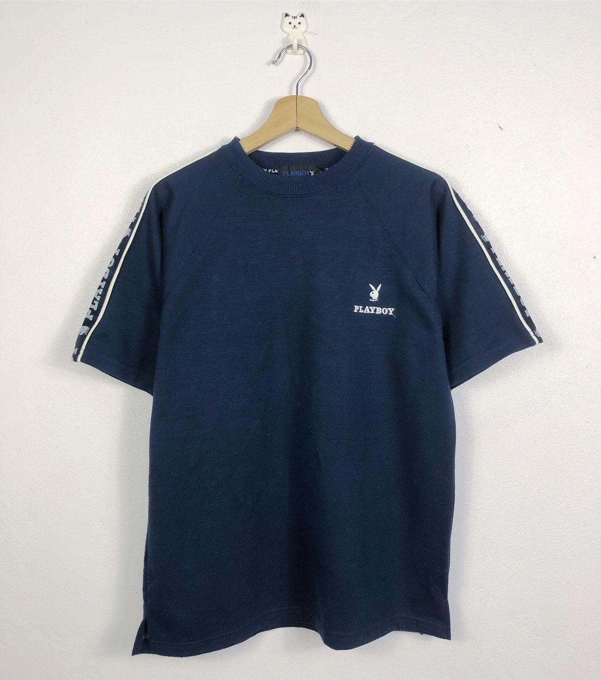 Playboy Rare Vintage Playboy Embroidered Big Logo Tee Size US M / EU 48-50 / 2 - 2 Thumbnail