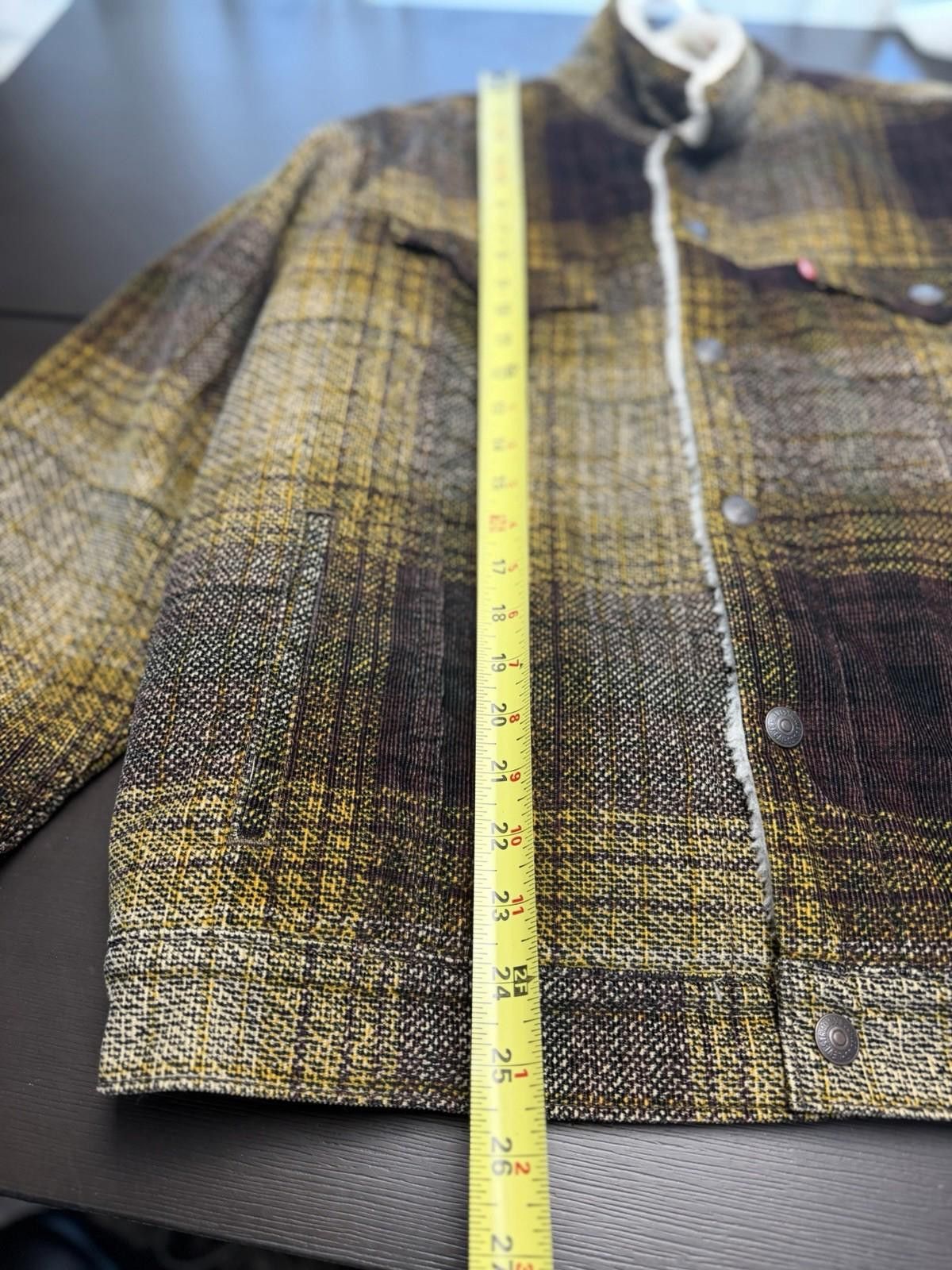 Levi's LEVI’S MENS SIZE L CORDUROY SHERPA YELLOW BROWN PLAID Size US L / EU 52-54 / 3 - 5 Thumbnail