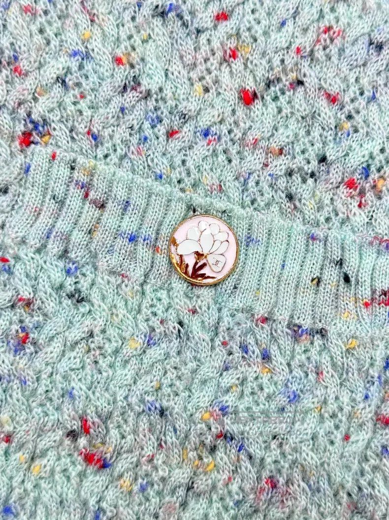 Chanel Chanel Green lotus moonlight button three-dimensional text Size XS / US 0-2 / IT 36-38 - 4 Thumbnail