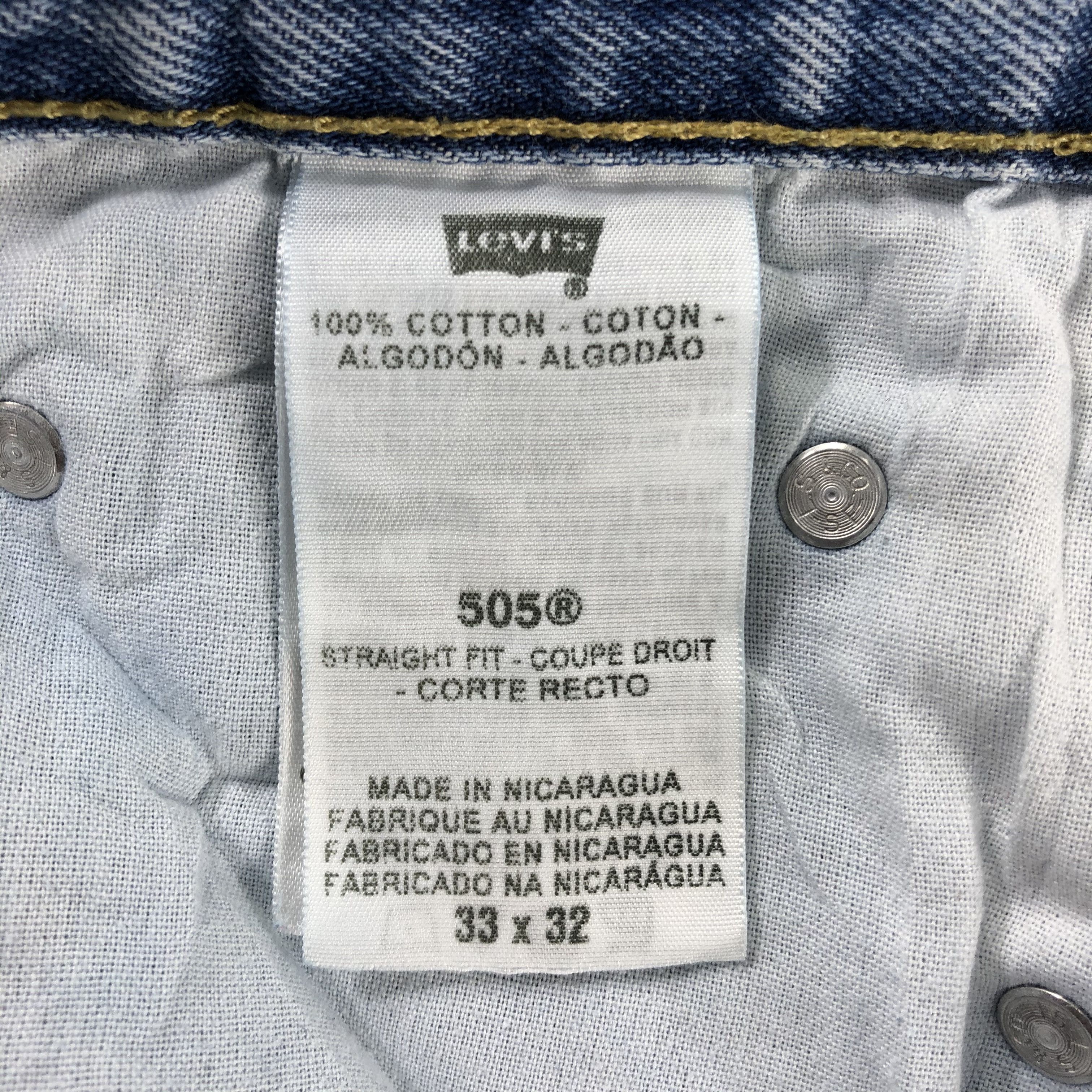 Levi's Vintage Blue Wash Levis 505 Jeans-J2457 Size US 33 - 13 Thumbnail