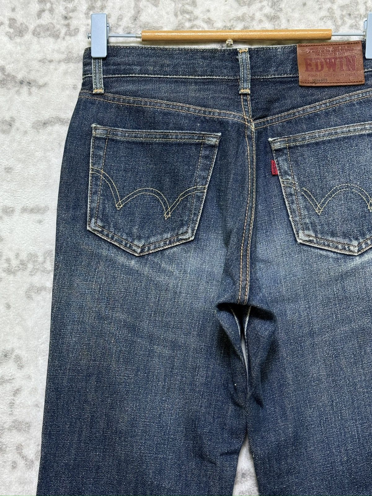 Edwin Vintage Miss Edwin 503 Regular Flare Blue Washed Distressed Size US 26 / EU 42 - 9 Thumbnail