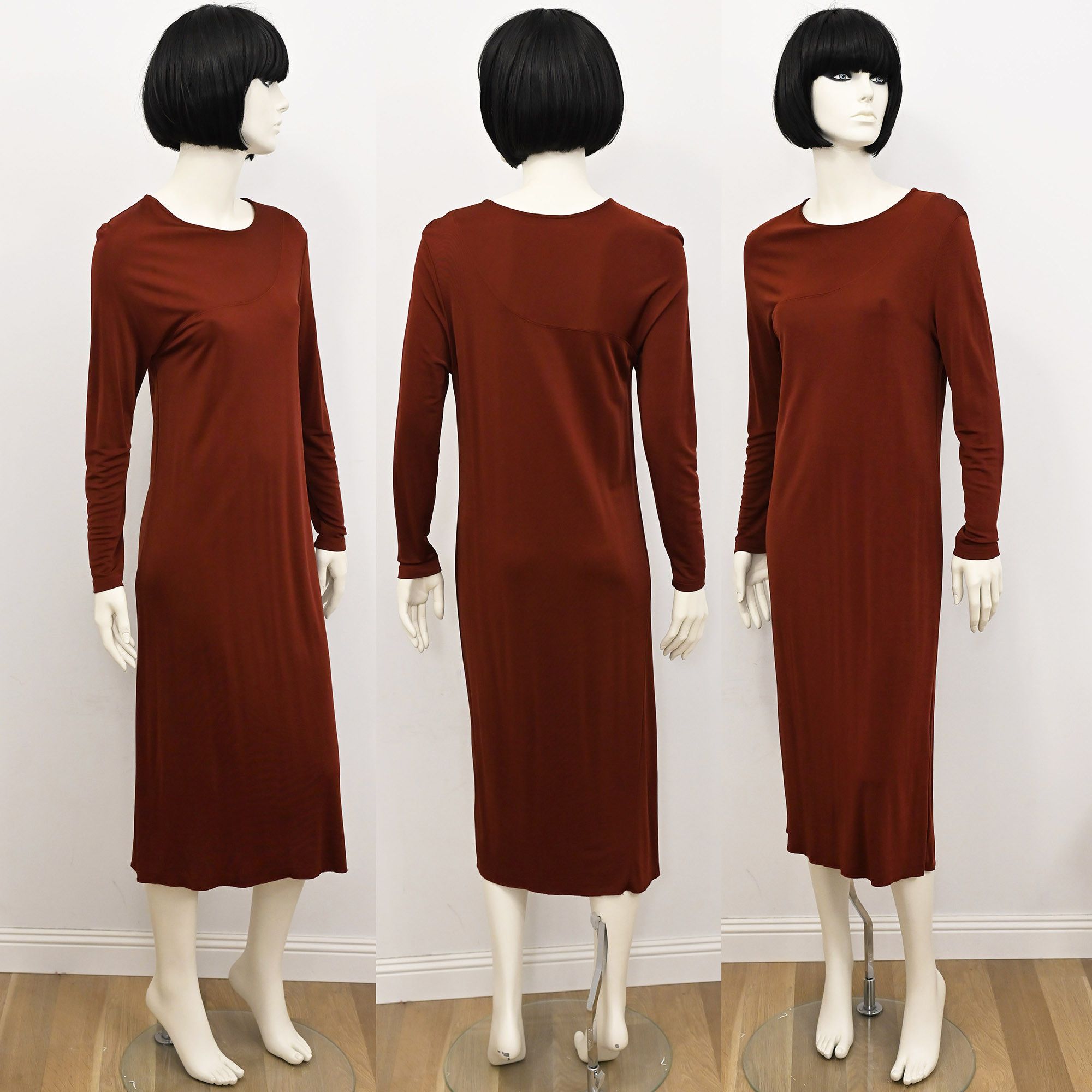Filippa K Filippa K drape jersey rayon midi dress in burgundy M Size M / US 6-8 / IT 42-44 - 4 Thumbnail
