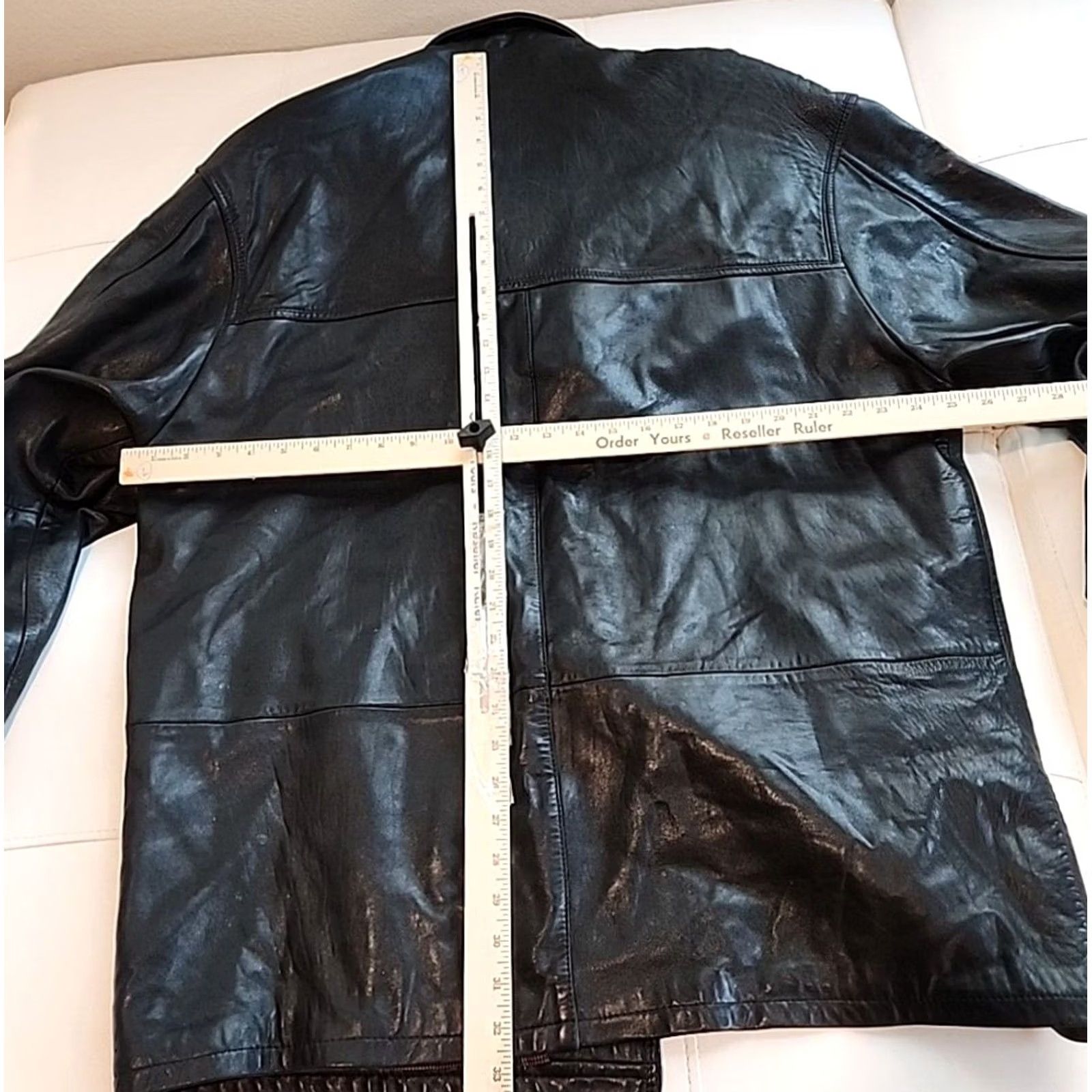 Vintage VINTAGE Remy Leather Jacket Mens Black Button Front Made in USA Coat Size US S / EU 44-46 / 1 - 5 Thumbnail