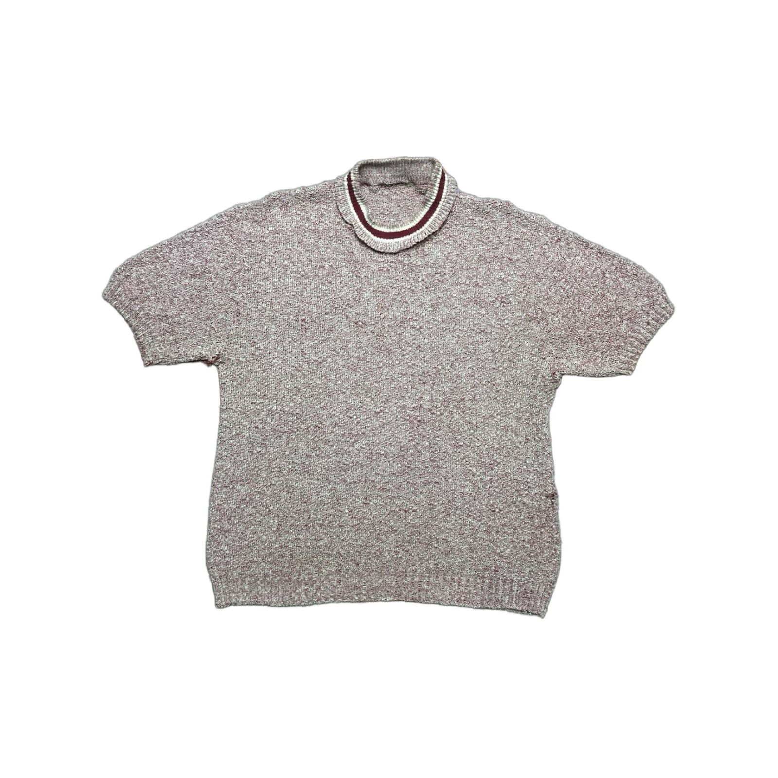 Vintage VINTAGE 60s 70s Terry cloth t shirt jacquard knit heather red boxy large L Mens Womens Boys Girls Size US L / EU 52-54 / 3 - 1 Thumbnail