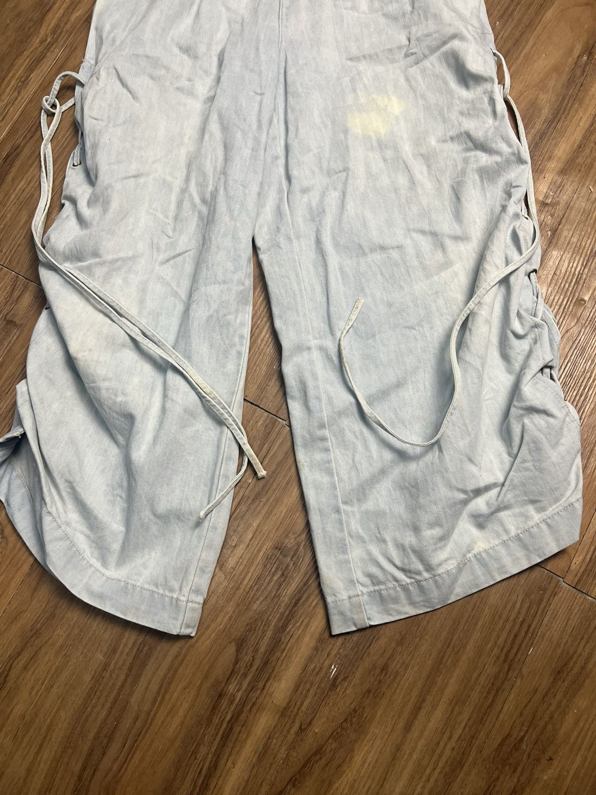 Beauty Beast Emsexcite Light Blue Denim Wide-Leg Culottes Pants (40) Size 26" / US 2 / IT 38 - 4 Thumbnail