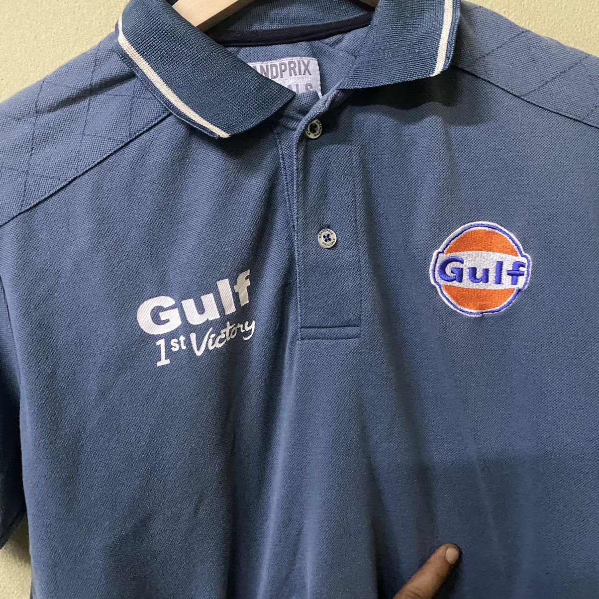 Vintage Vintage polo shirt gulf Grand Prix Size US M / EU 48-50 / 2 - 6 Thumbnail