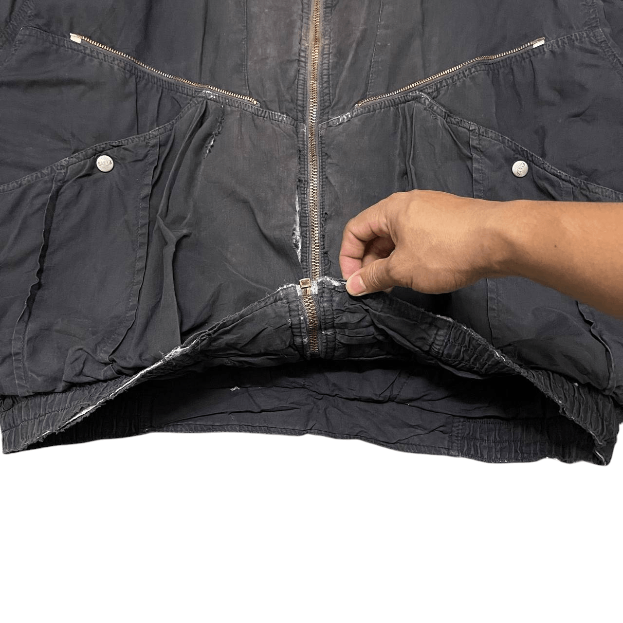 Japanese Brand Vintage Fittz International Thrashed Jacket Issey Miyake Size US L / EU 52-54 / 3 - 8 Thumbnail