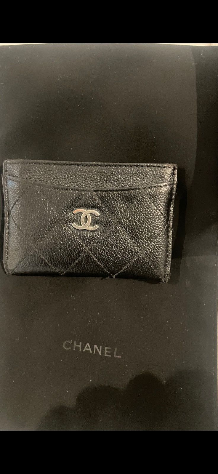 Chanel Women’s Chanel black leather Credit Card Holder Size ONE SIZE - 6 Thumbnail