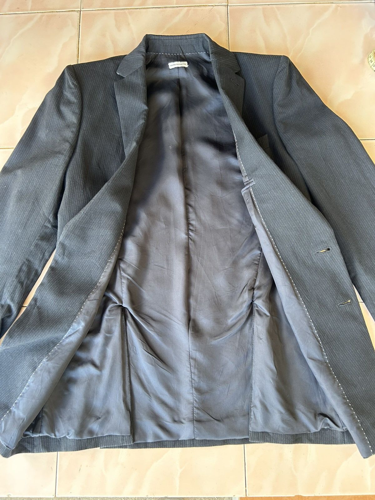 Dries Van Noten Dries Van Noten Dark Blue Stripes Blazer Size M / US 6-8 / IT 42-44 - 3 Thumbnail