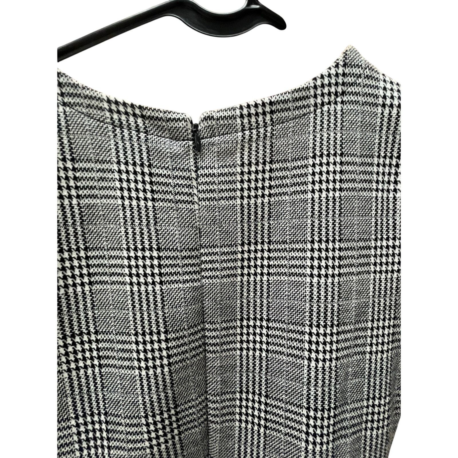 Gap GAP Black Plaid Peplum Dress Size 8 Size M / US 6-8 / IT 42-44 - 4 Thumbnail