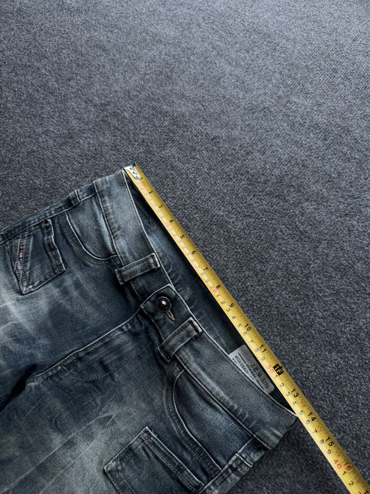 Diesel Diesel Jegonfire Opium 00s Y2K Faded Biker Skinny Jeans W27 Size 27" / US 4 / IT 40 - 18 Thumbnail