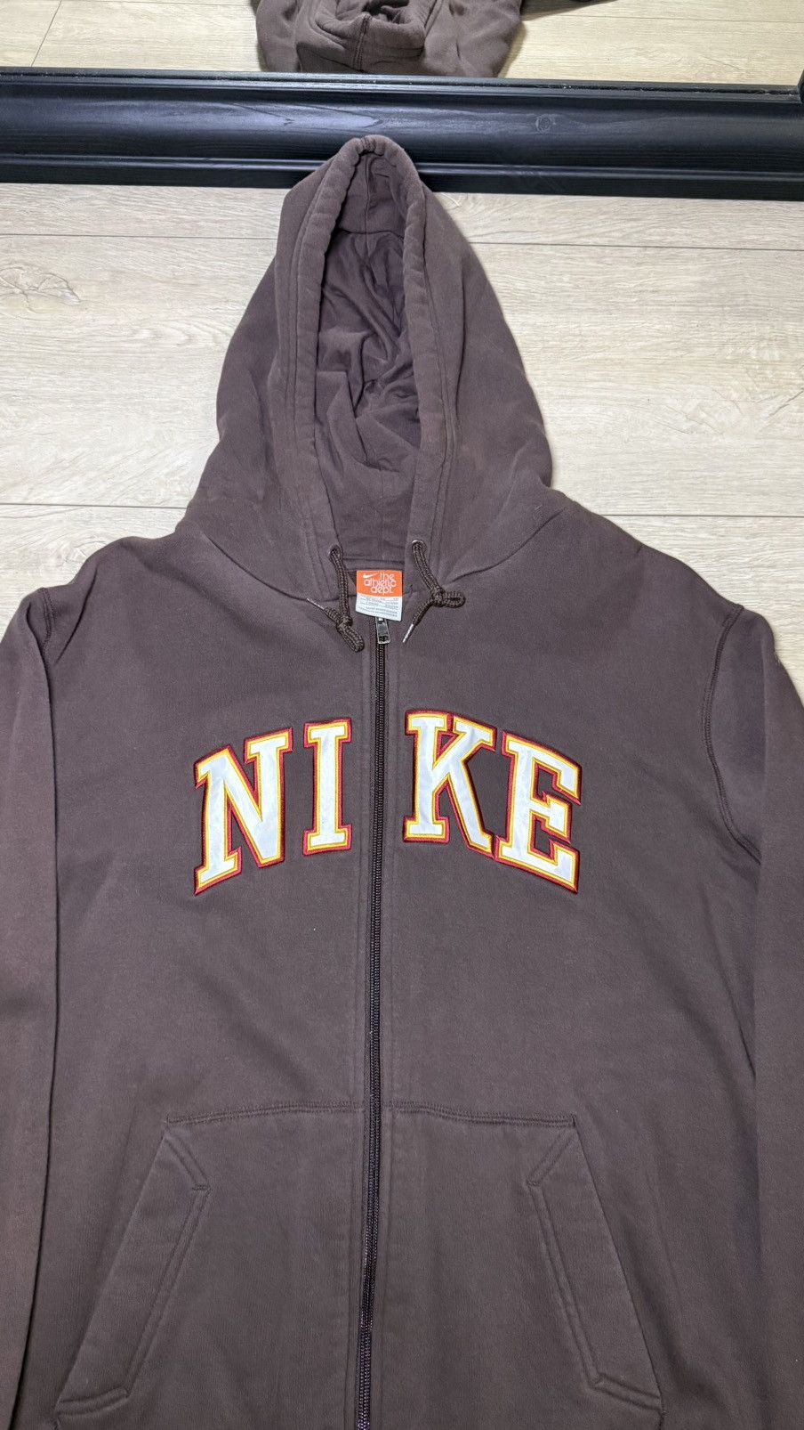 Nike Vintage / Y2K 1990s Nike SpellOut Hoodie Size US XL / EU 56 / 4 - 2 Thumbnail