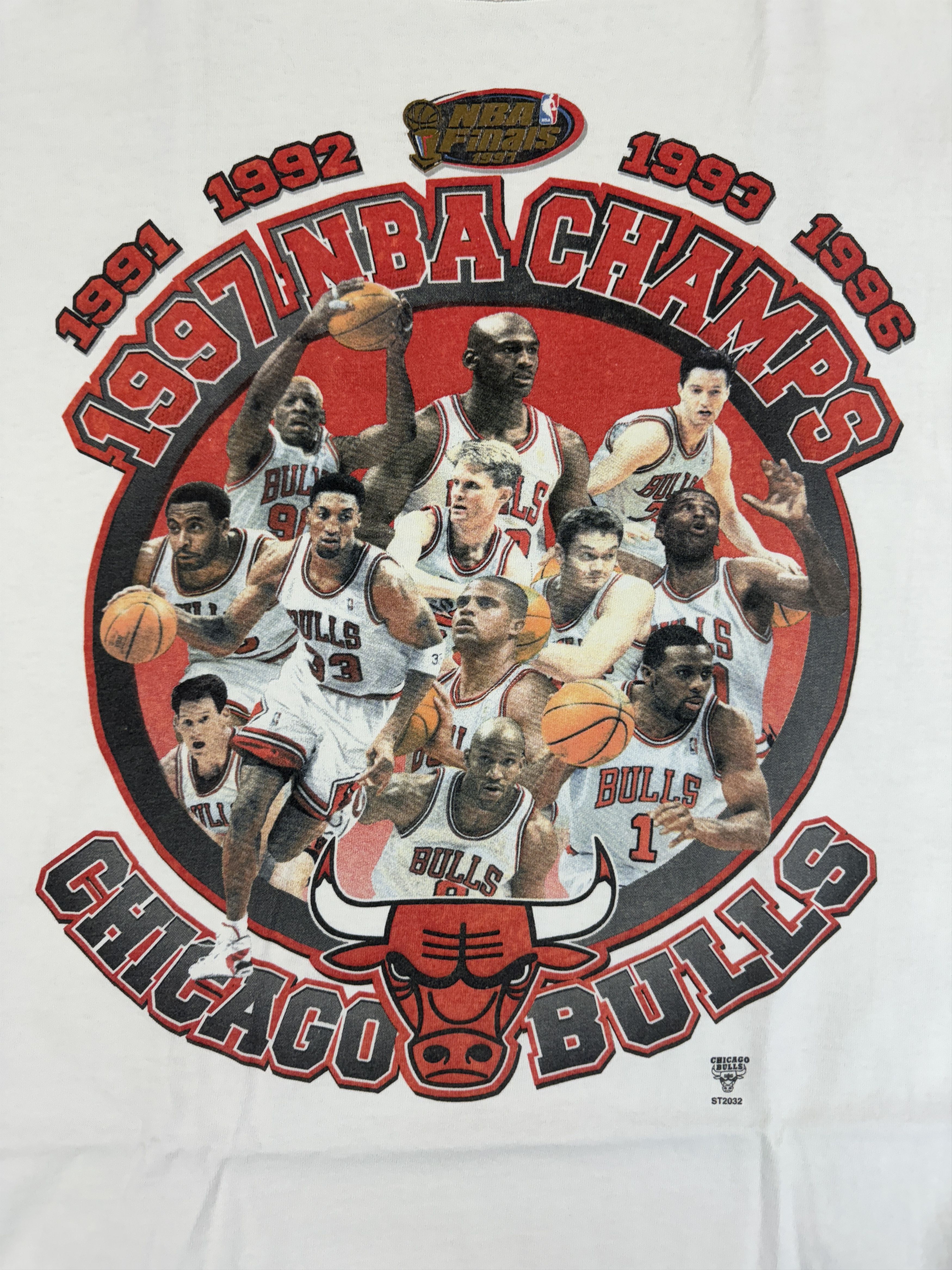 NBA × Vintage Vintage 1997 NBA Final Chicago Bulls T-shirt Size US L / EU 52-54 / 3 - 4 Thumbnail